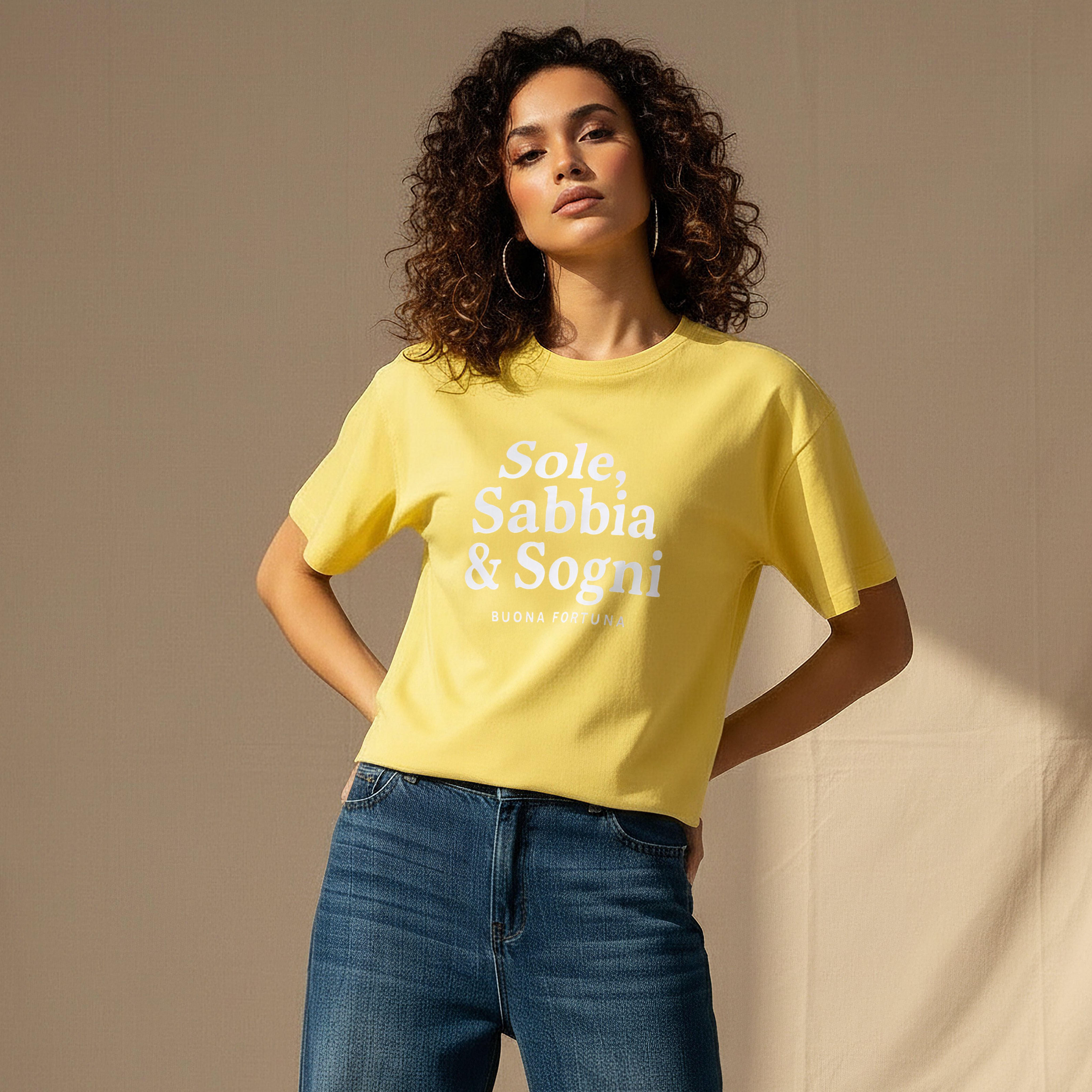 تيشيرت قطن واسع بطبعات شعار-women-clothing-tshirts-image-1