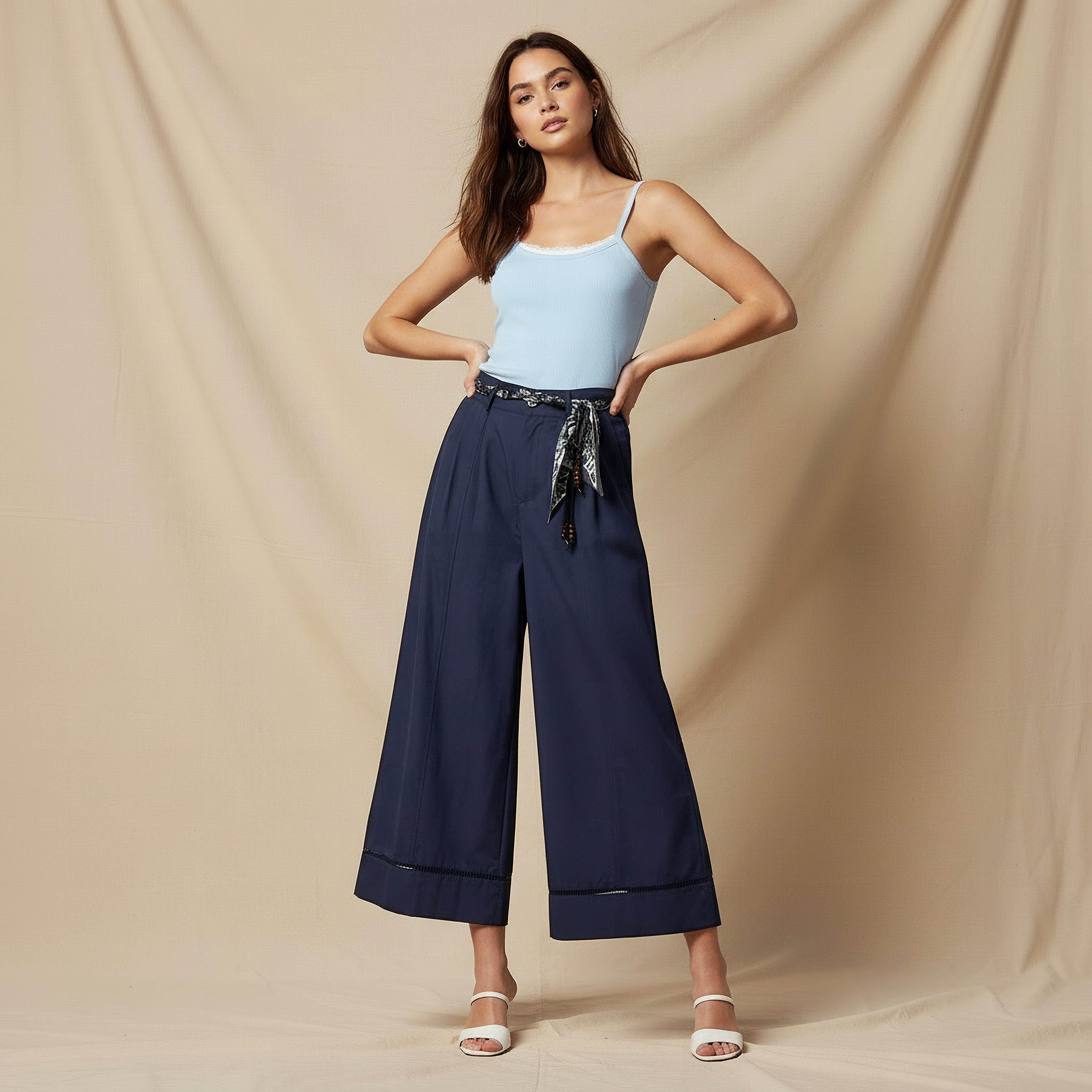 Mid Rise Belted Culottes-women-clothing-bottoms-trousers-image-3