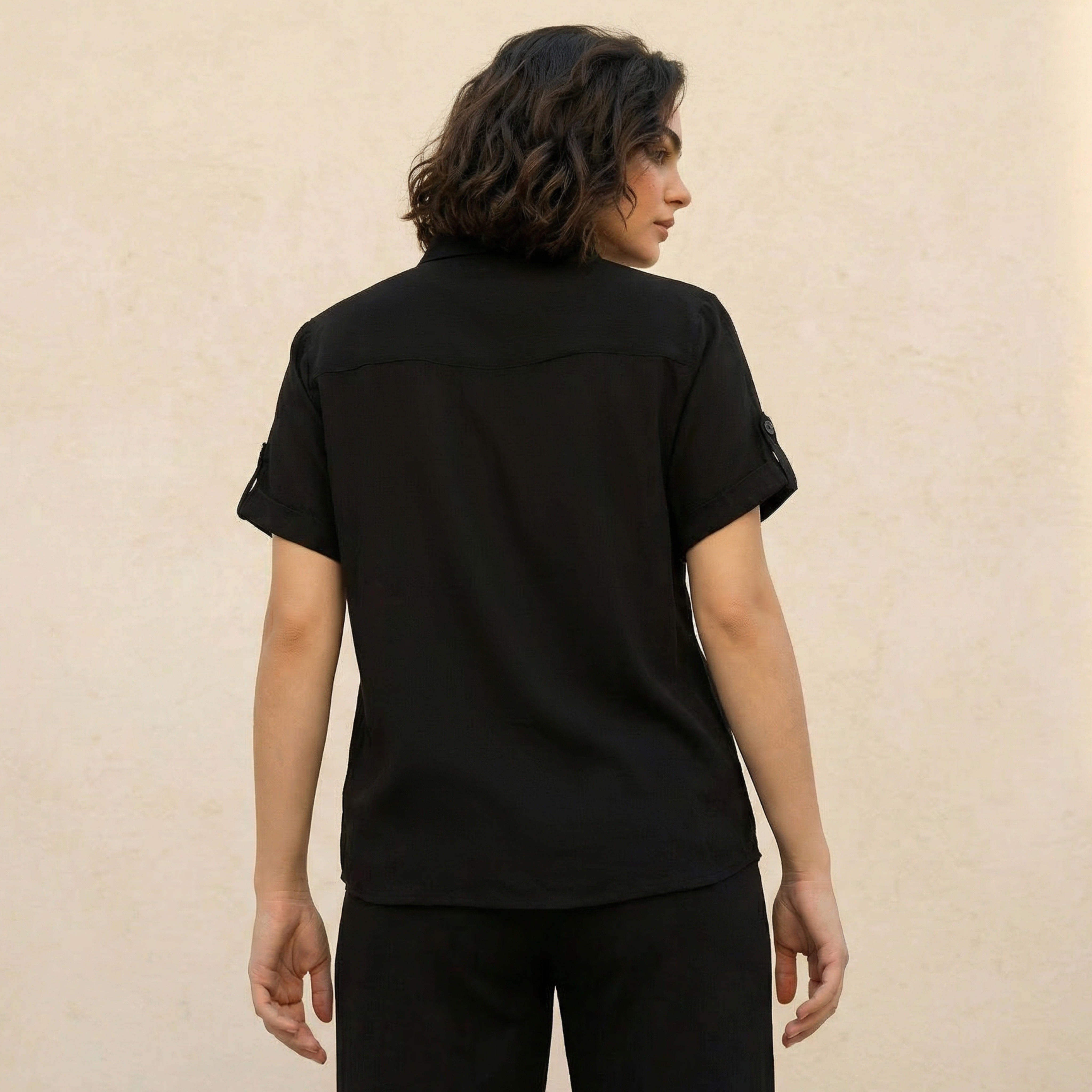 Lyocell Shirt with Roll-Up Sleeves-women-clothing-shirtsandblouses-shirts-image-4