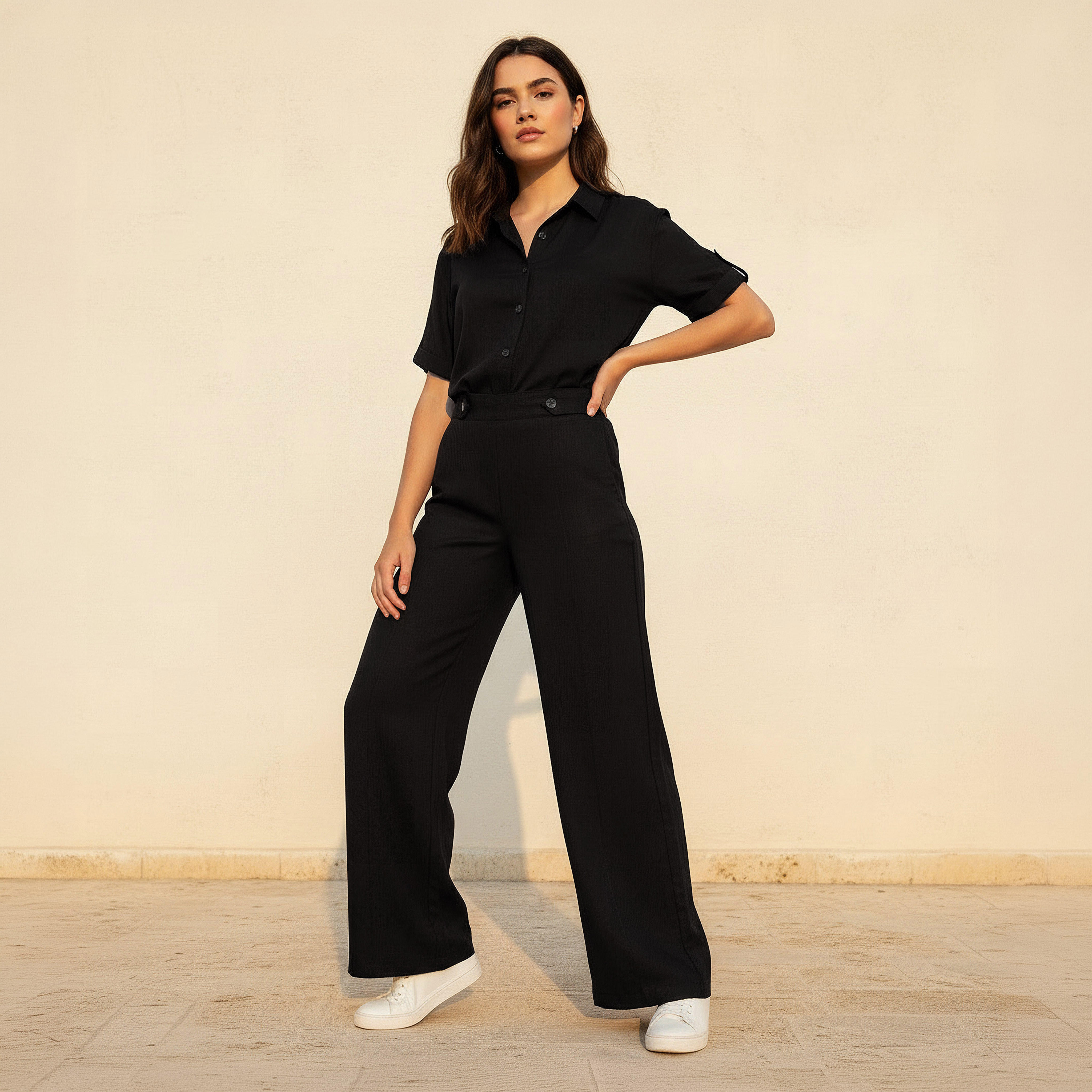 Mid-Rise Button Detail Trousers-women-clothing-bottoms-trousers-image-3