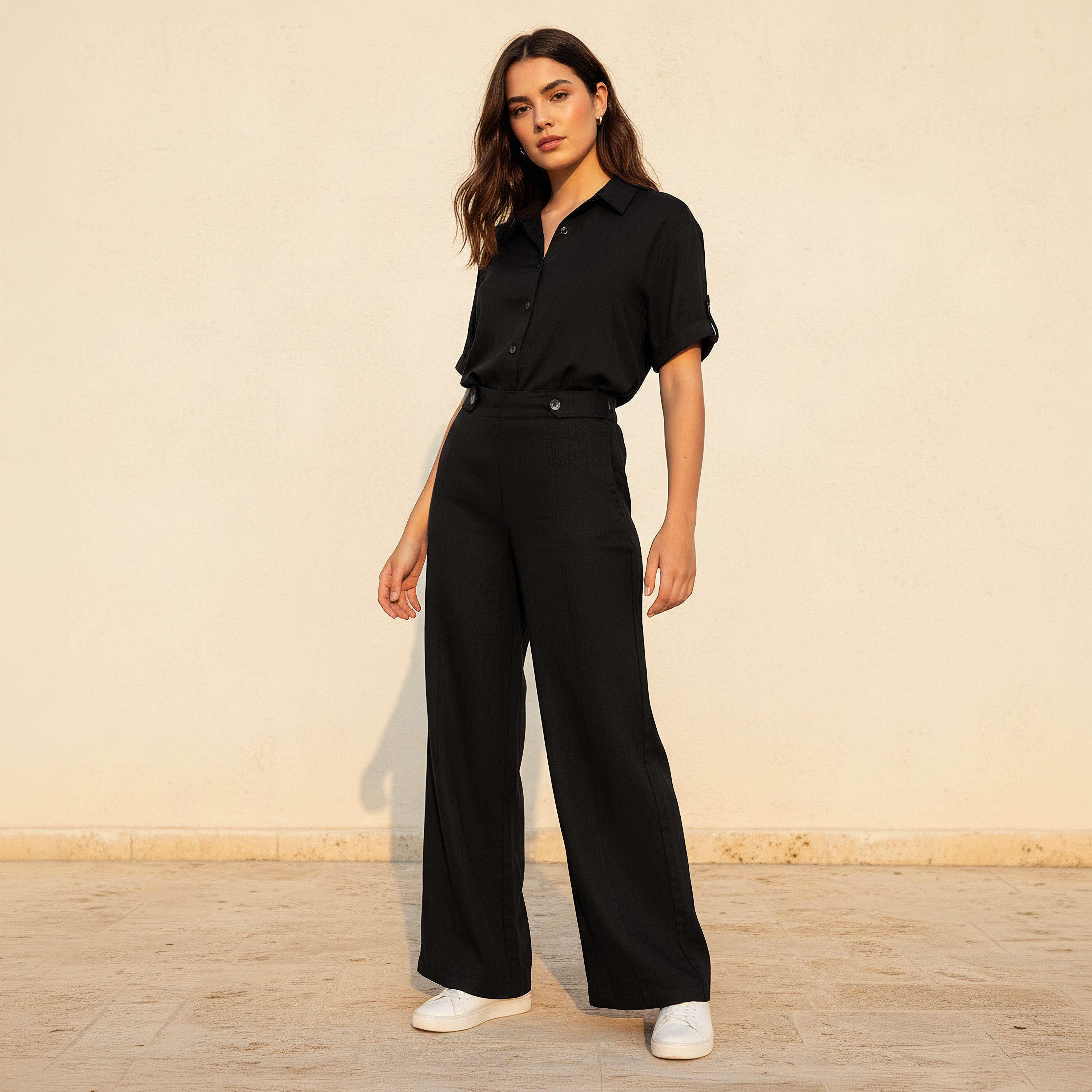 Mid-Rise Button Detail Trousers-women-clothing-bottoms-trousers-image-5