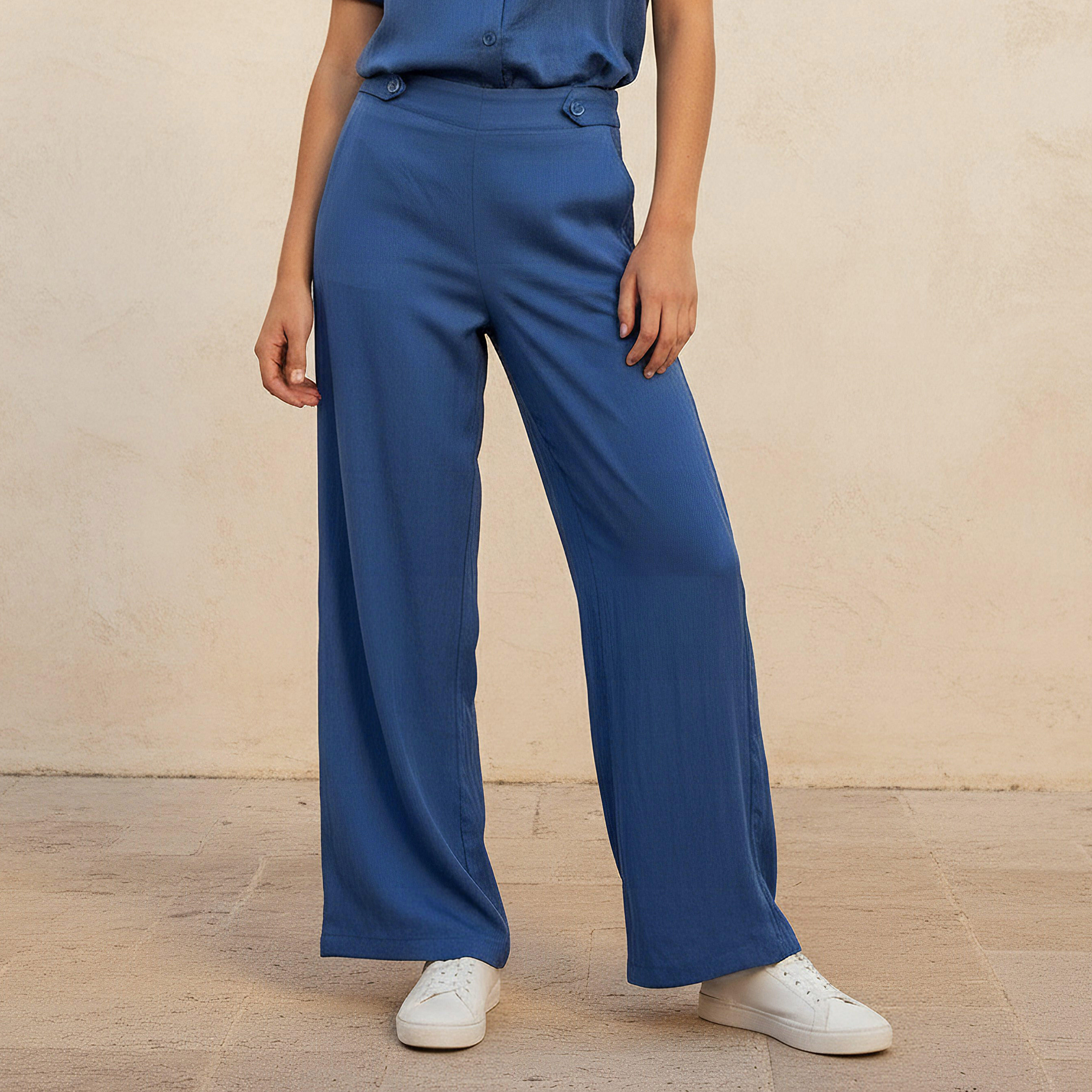 Mid-Rise Button Detail Trousers-women-clothing-bottoms-trousers-image-1