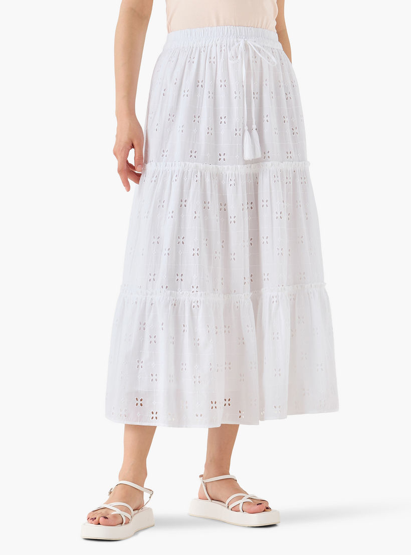 Midi Cotton Tiered Skirt with Schiffli Embroidery-women-clothing-bottoms-skirts-image-2