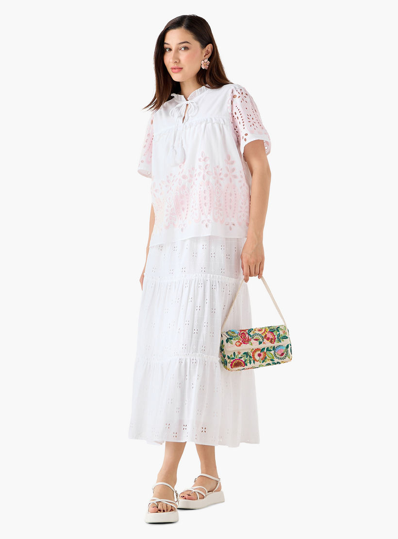 Midi Cotton Tiered Skirt with Schiffli Embroidery-women-clothing-bottoms-skirts-image-3