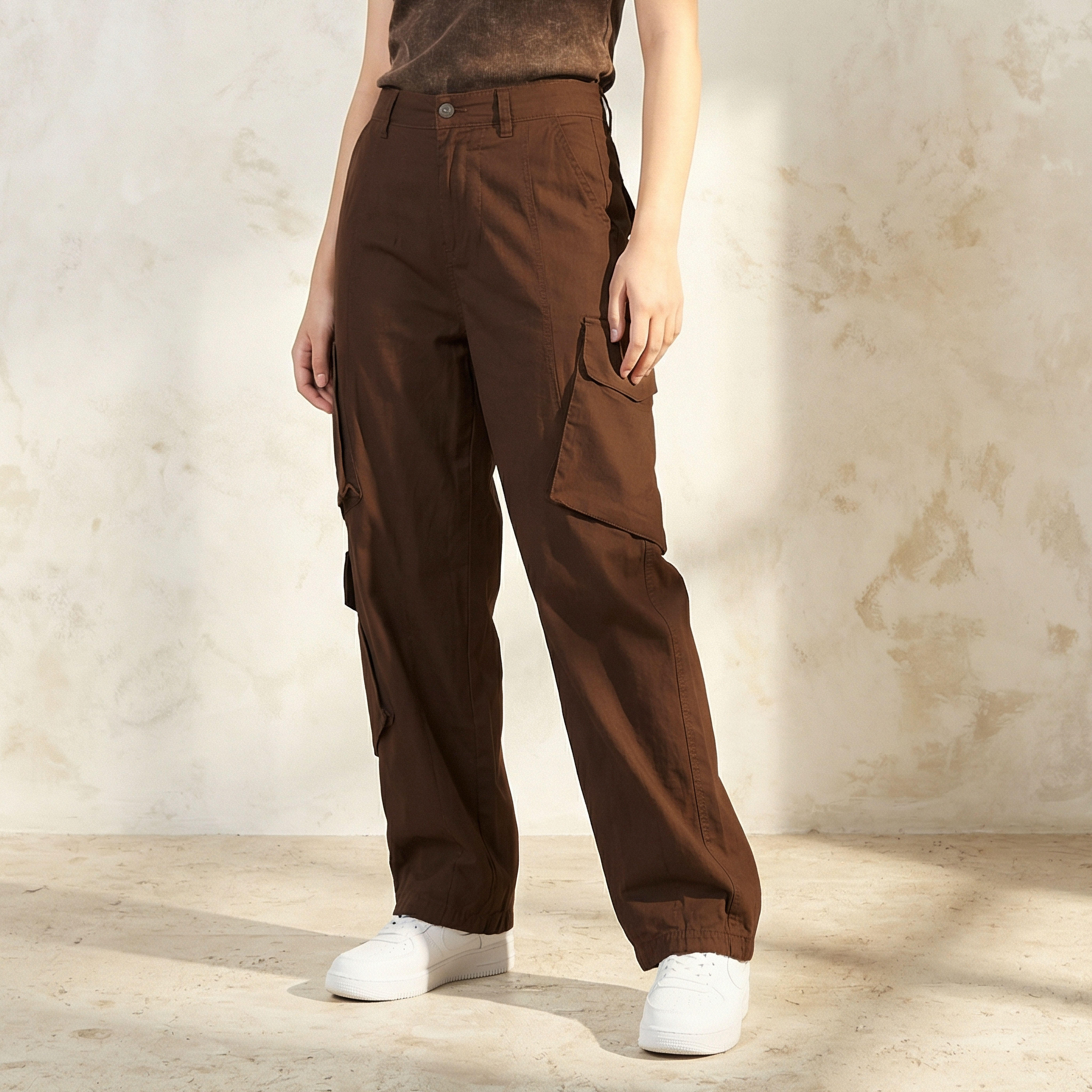 Mid-Rise Cargo Pants-women-clothing-bottoms-trousers-image-1