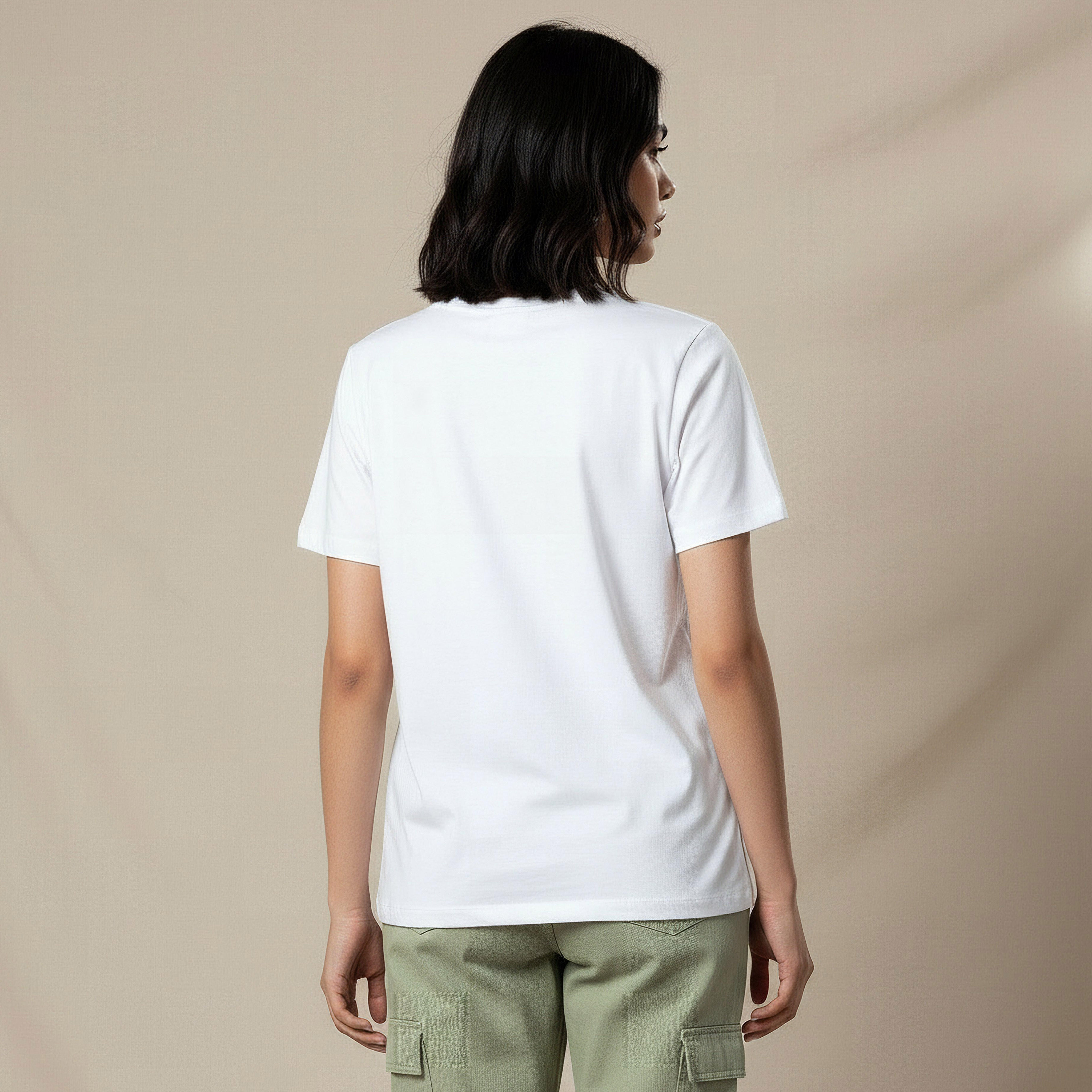 Regular Fit Cotton T-shirt with Print-women-clothing-tshirts-image-4