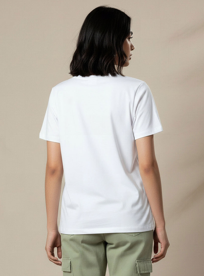 Regular Fit Cotton T-shirt with Print-women-clothing-tshirts-image-4
