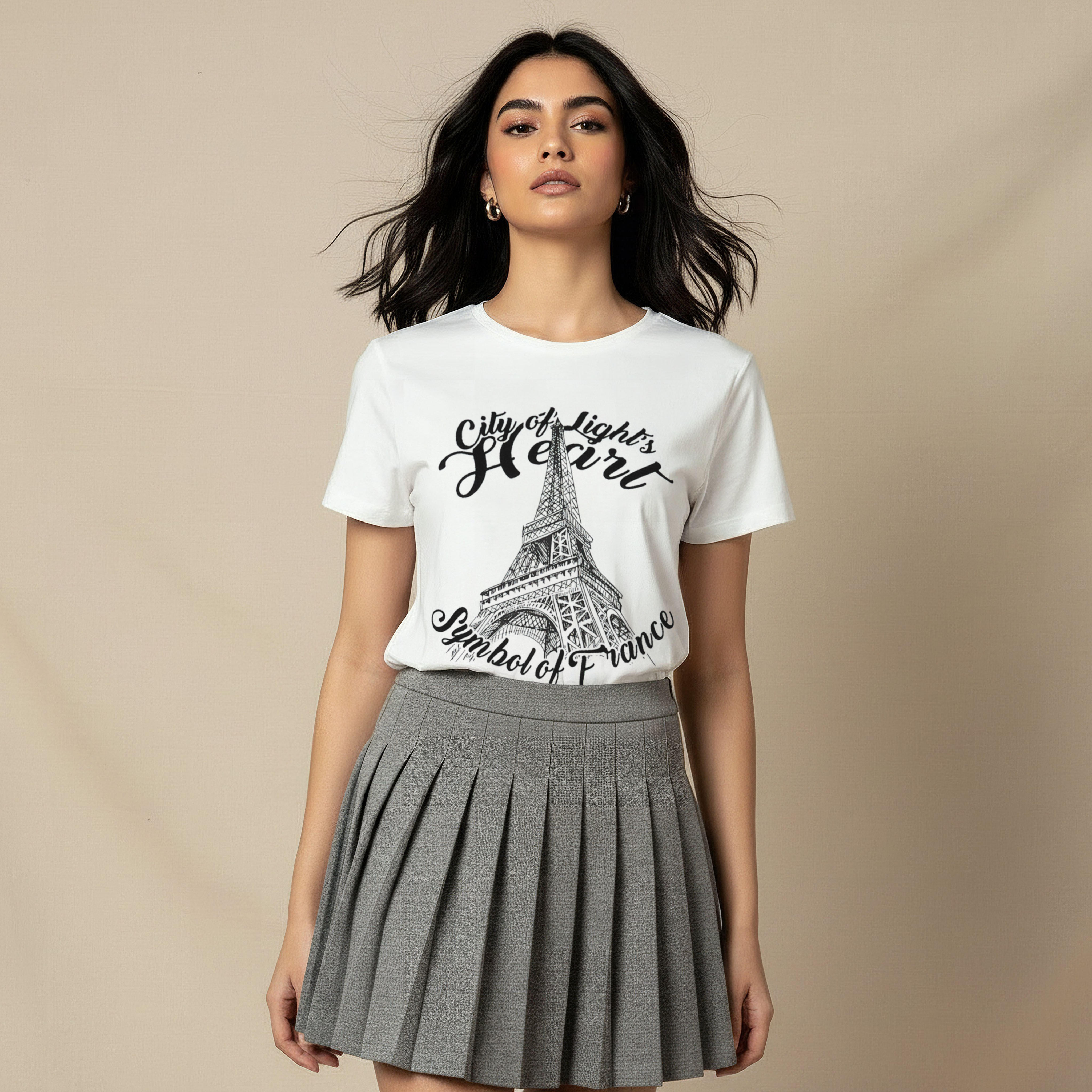 Regular Fit Cotton T-shirt with Print-women-clothing-tshirts-image-1