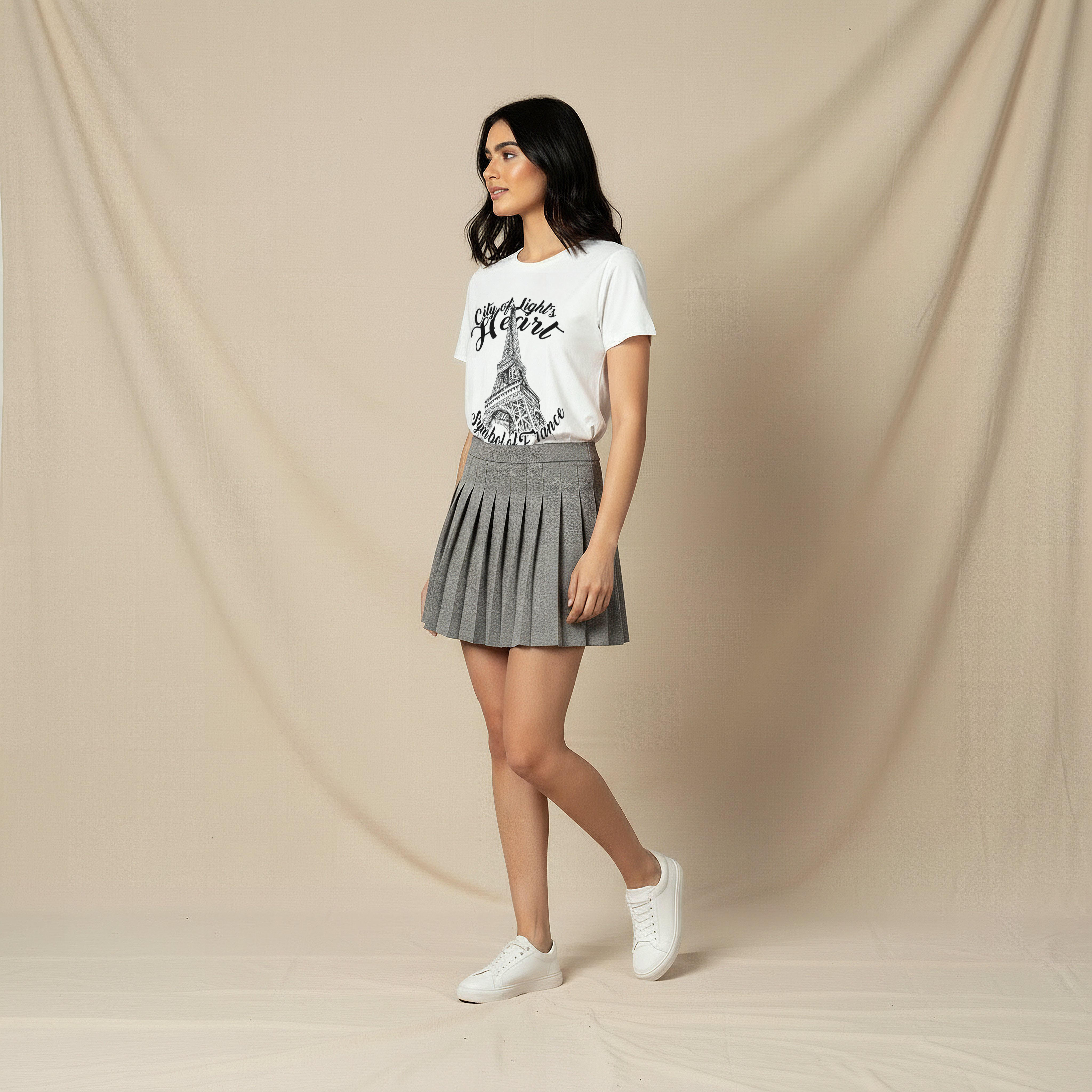 Regular Fit Cotton T-shirt with Print-women-clothing-tshirts-image-3