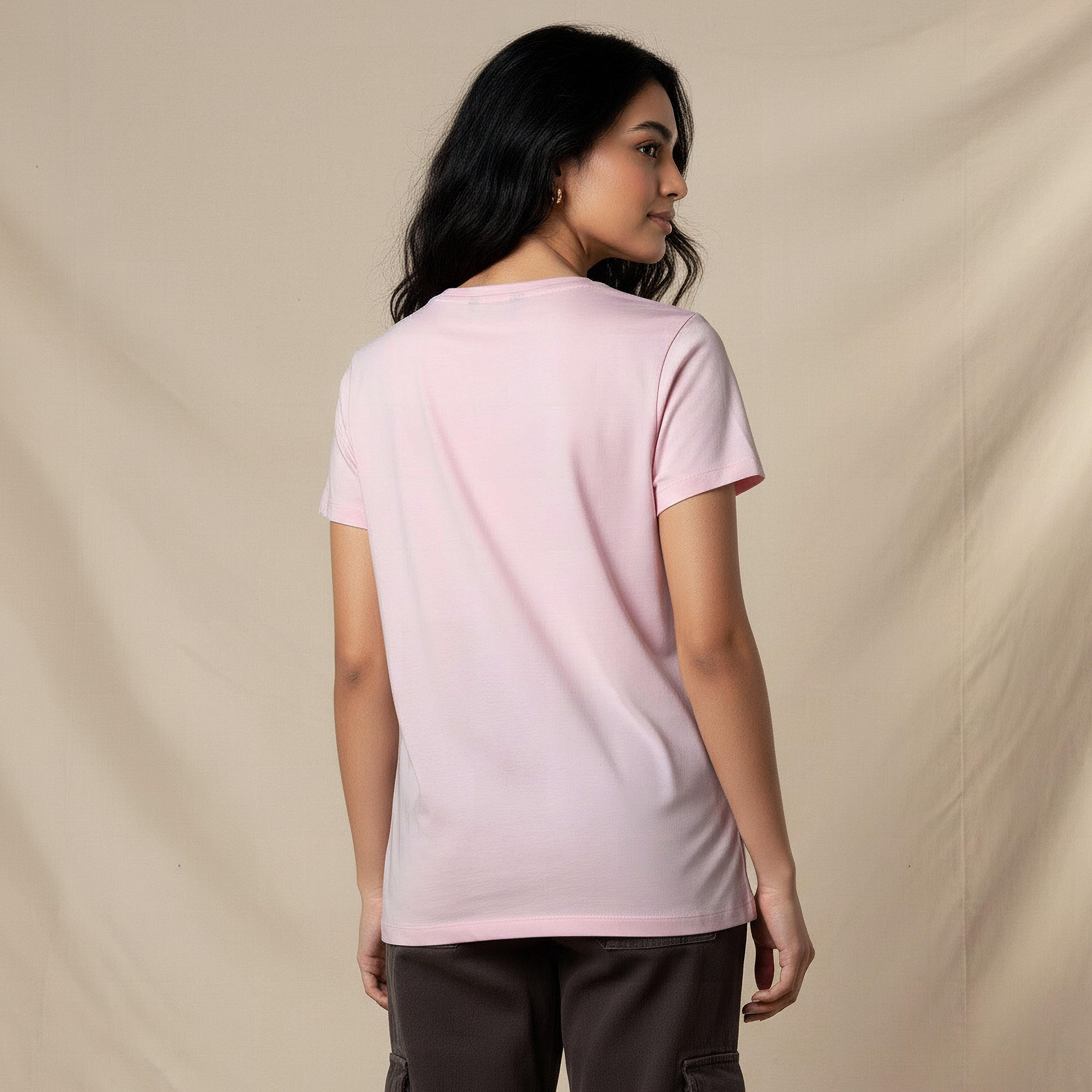 Regular Fit Cotton T-shirt with Embellishments-women-clothing-tshirts-image-4