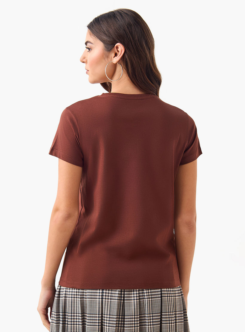 Cotton T-shirt with Print and Embroidery-women-clothing-tshirts-image-5