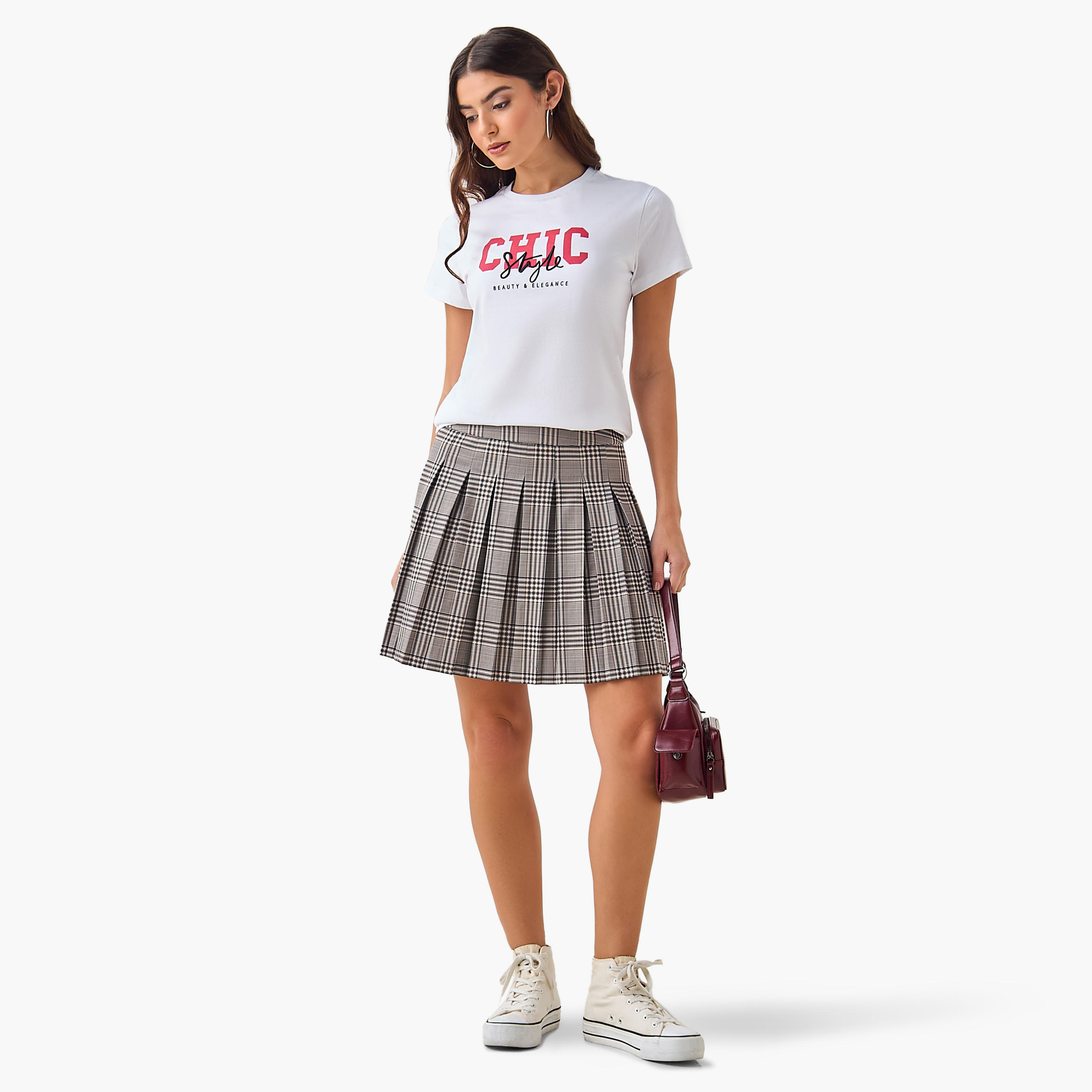 Cotton T-shirt with Print and Embroidery-women-clothing-tshirts-image-5