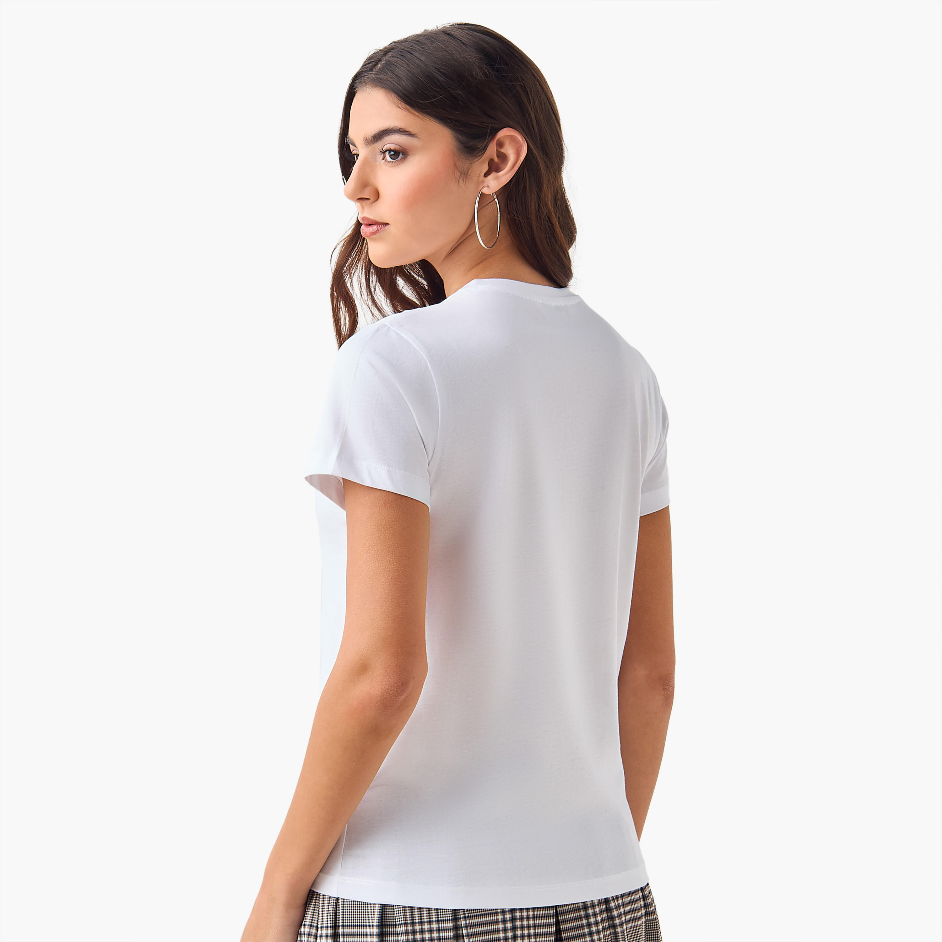 Cotton T-shirt with Print and Embroidery-women-clothing-tshirts-image-6