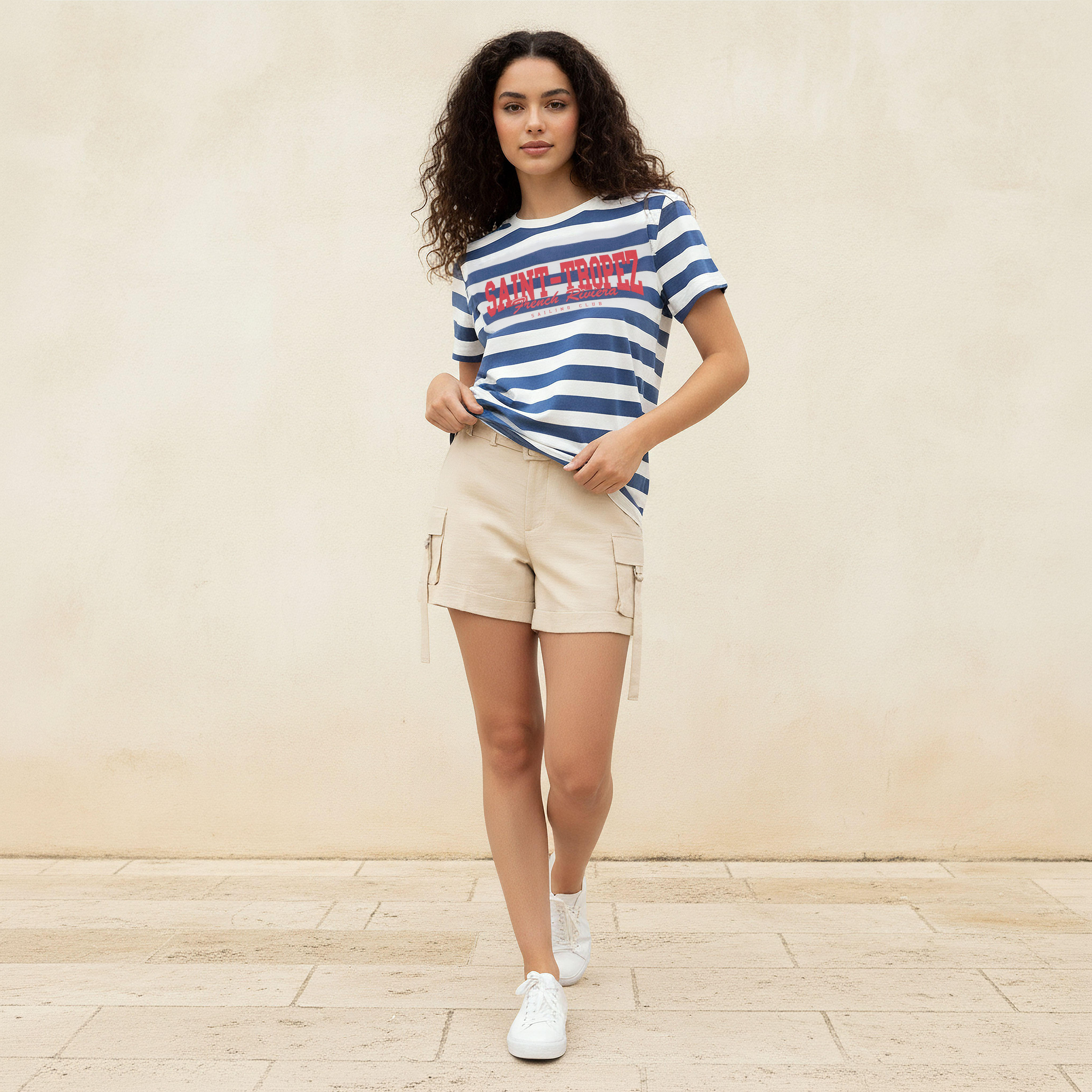 تيشيرت قطن مقلم-women-clothing-tshirts-image-2