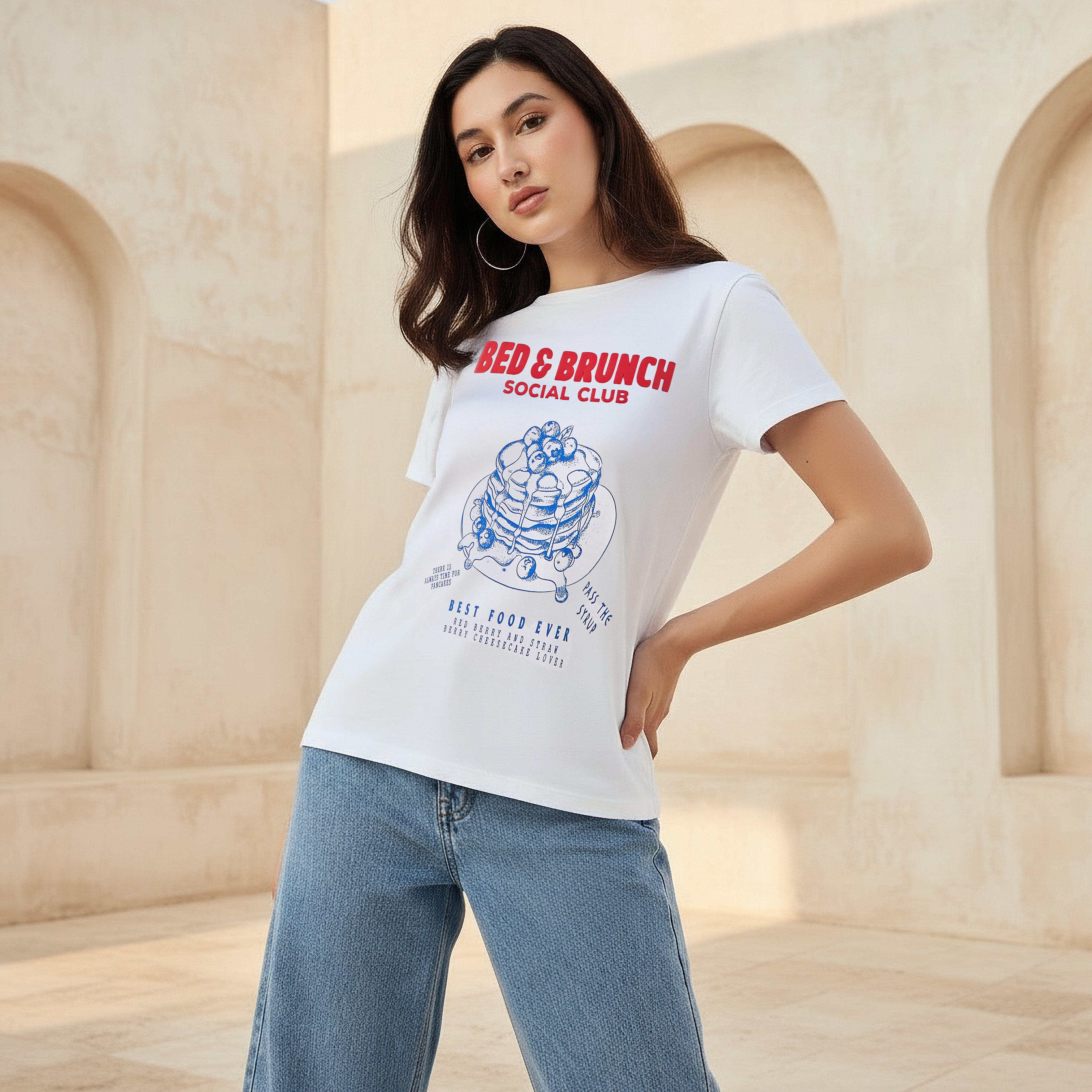 Cotton T-shirt with Print-women-clothing-tshirts-image-1