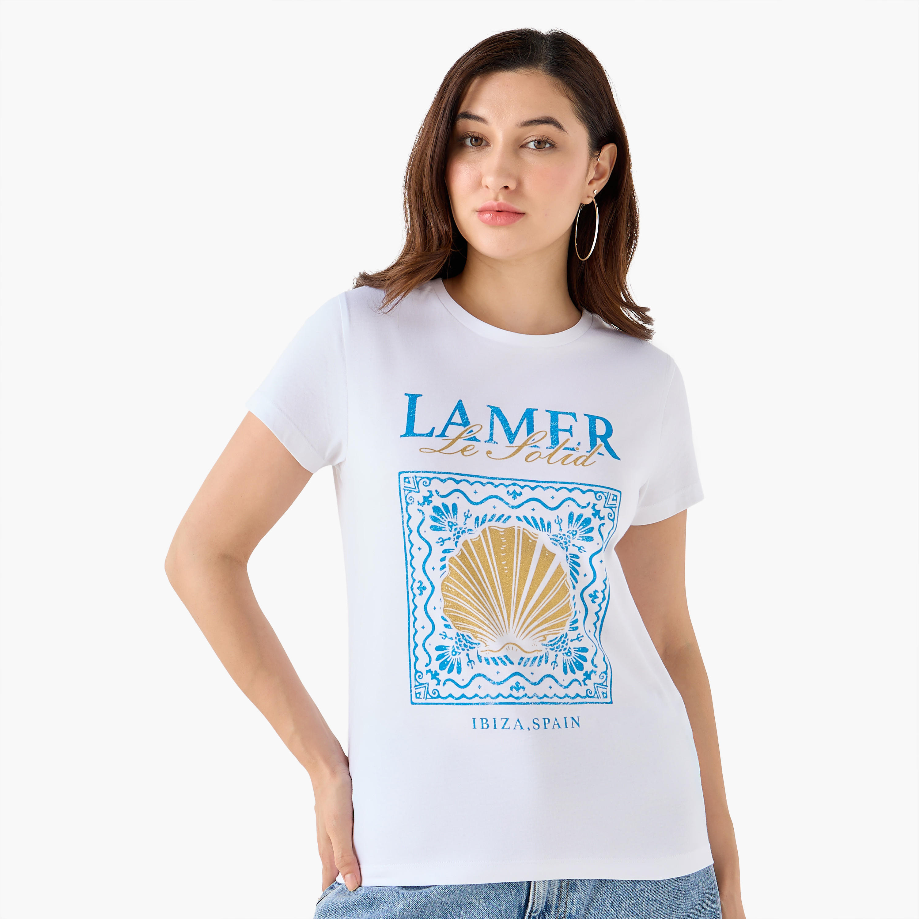 Cotton T-shirt with Print-women-clothing-tshirts-image-2