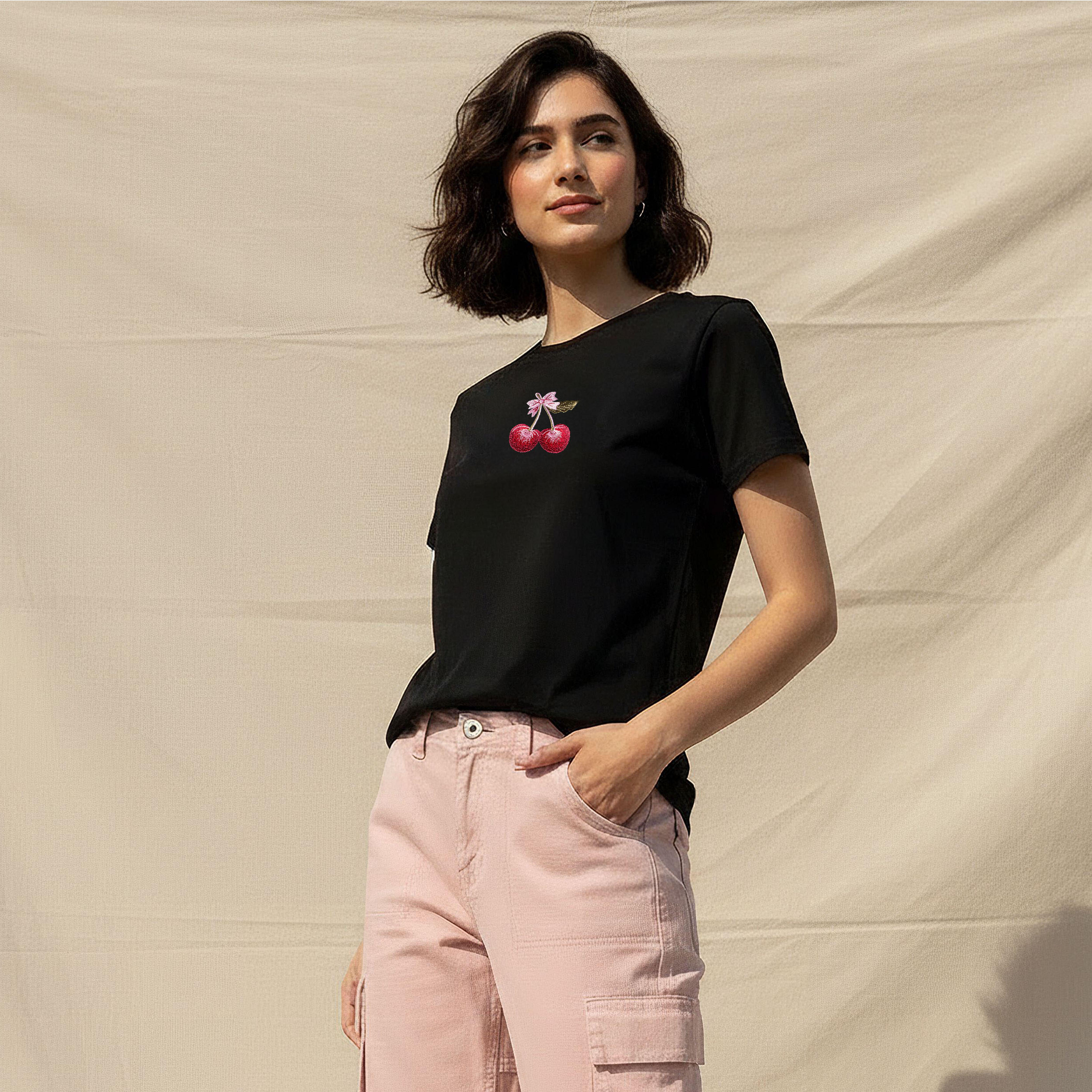 تيشيرت قطن بتطريز-women-clothing-tshirts-image-1