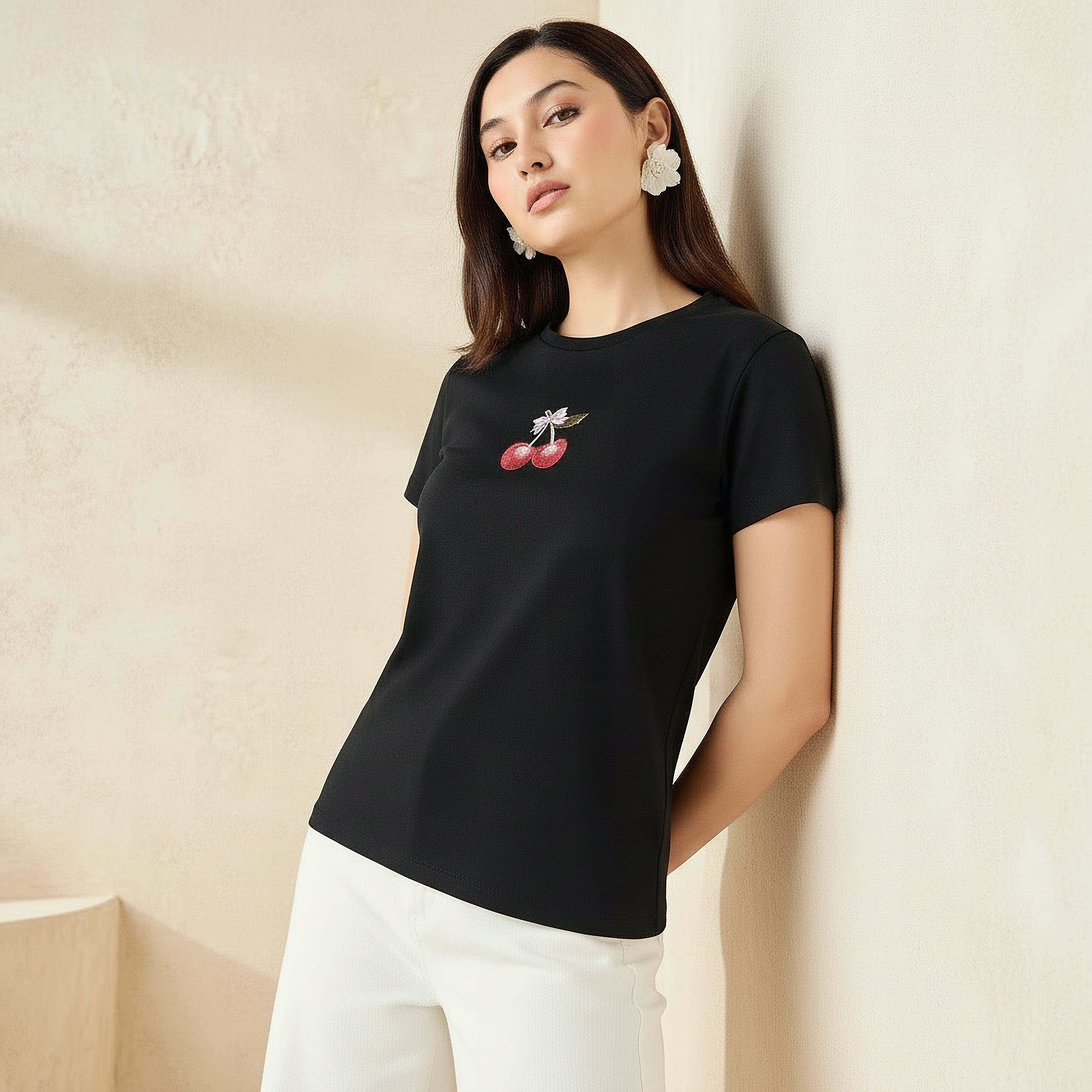 تيشيرت قطن بتطريز-women-clothing-tshirts-image-6