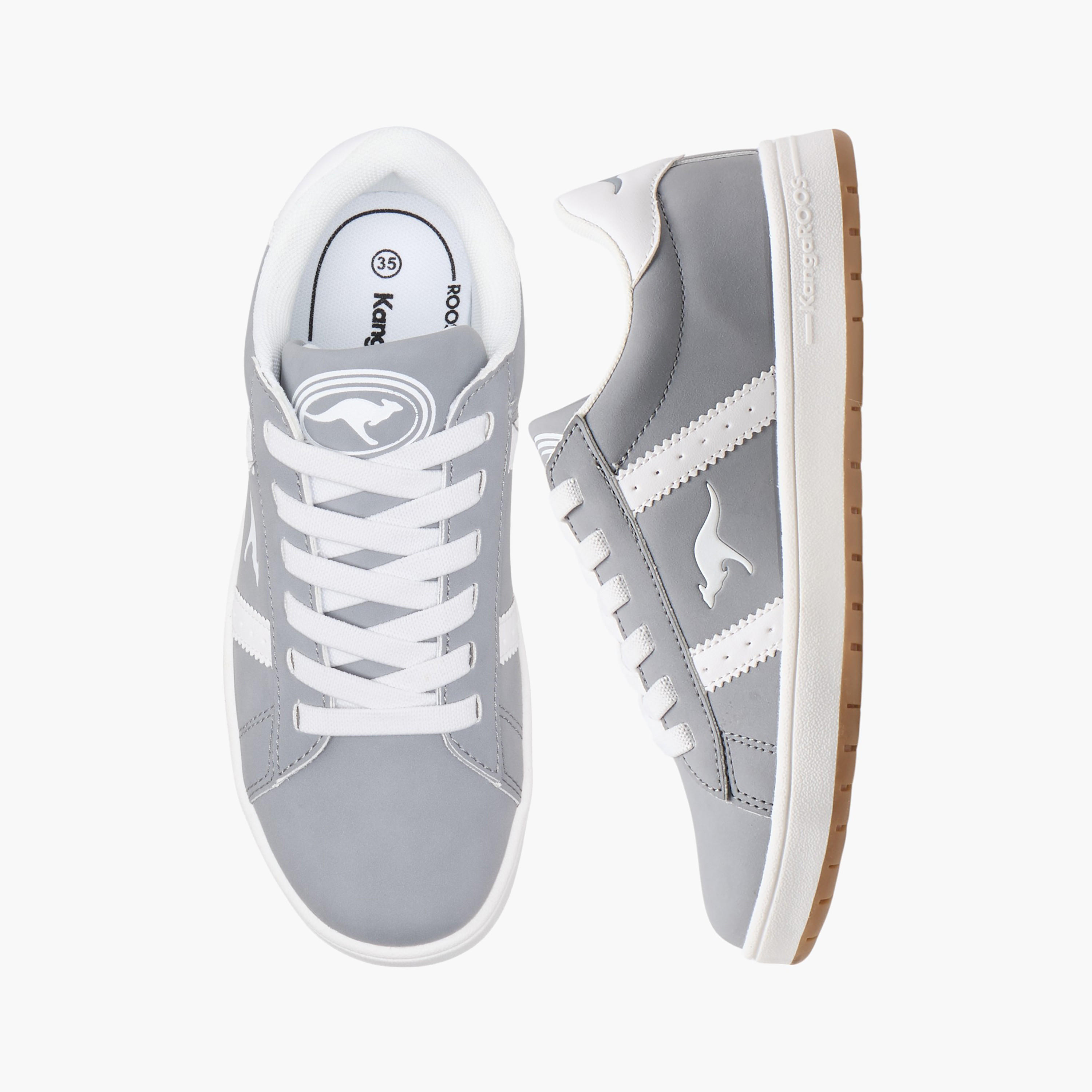 KangaROOS Kids' Logo Detail Sneakers with Lace-Up Closure-boys-shoes-sneakers-image-1