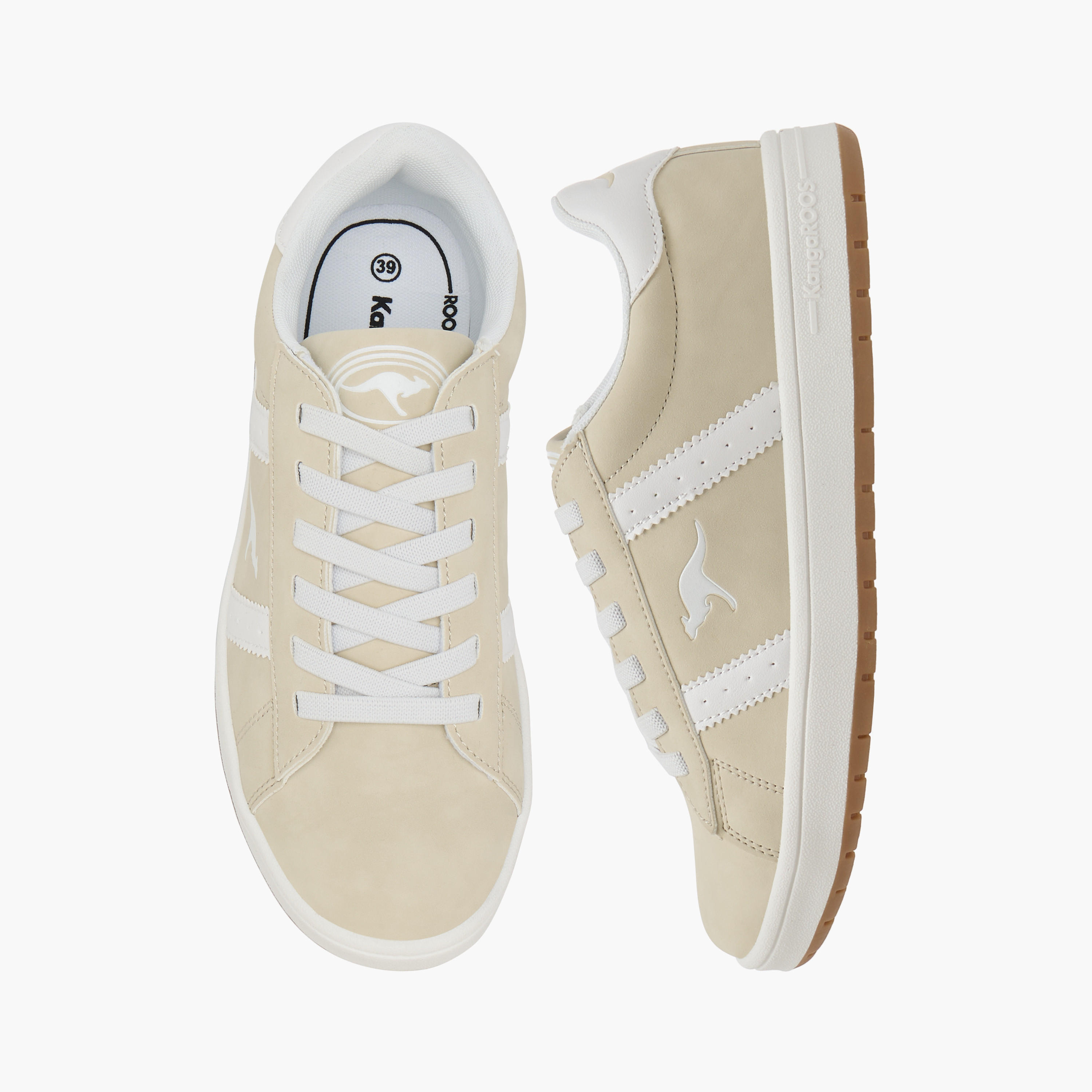 KangaROOS Women's Logo Detail Sneakers with Lace-Up Closure-women-shoes-sneakers-image-1