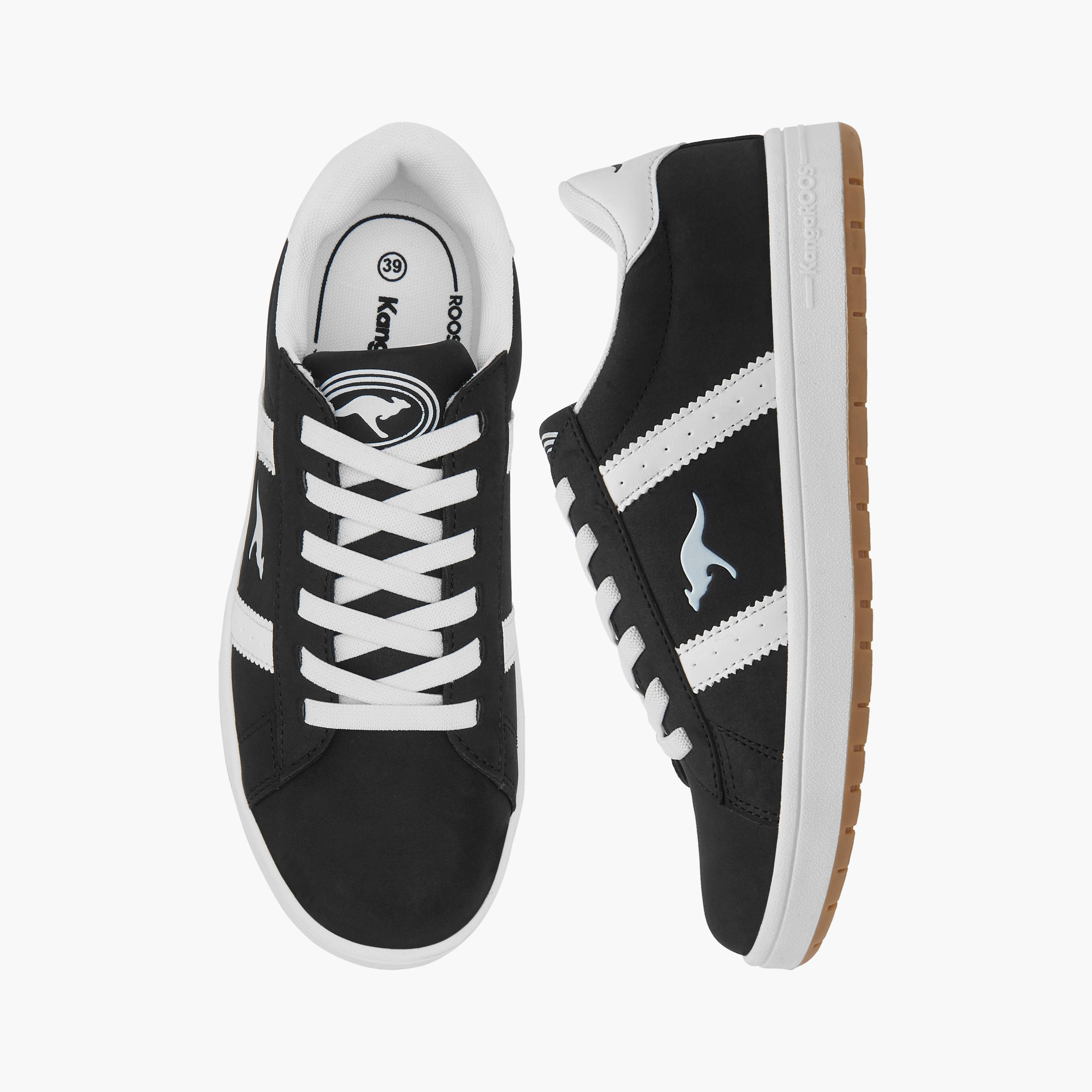KangaROOS Women's Logo Detail Sneakers with Lace-Up Closure-women-shoes-sneakers-image-1