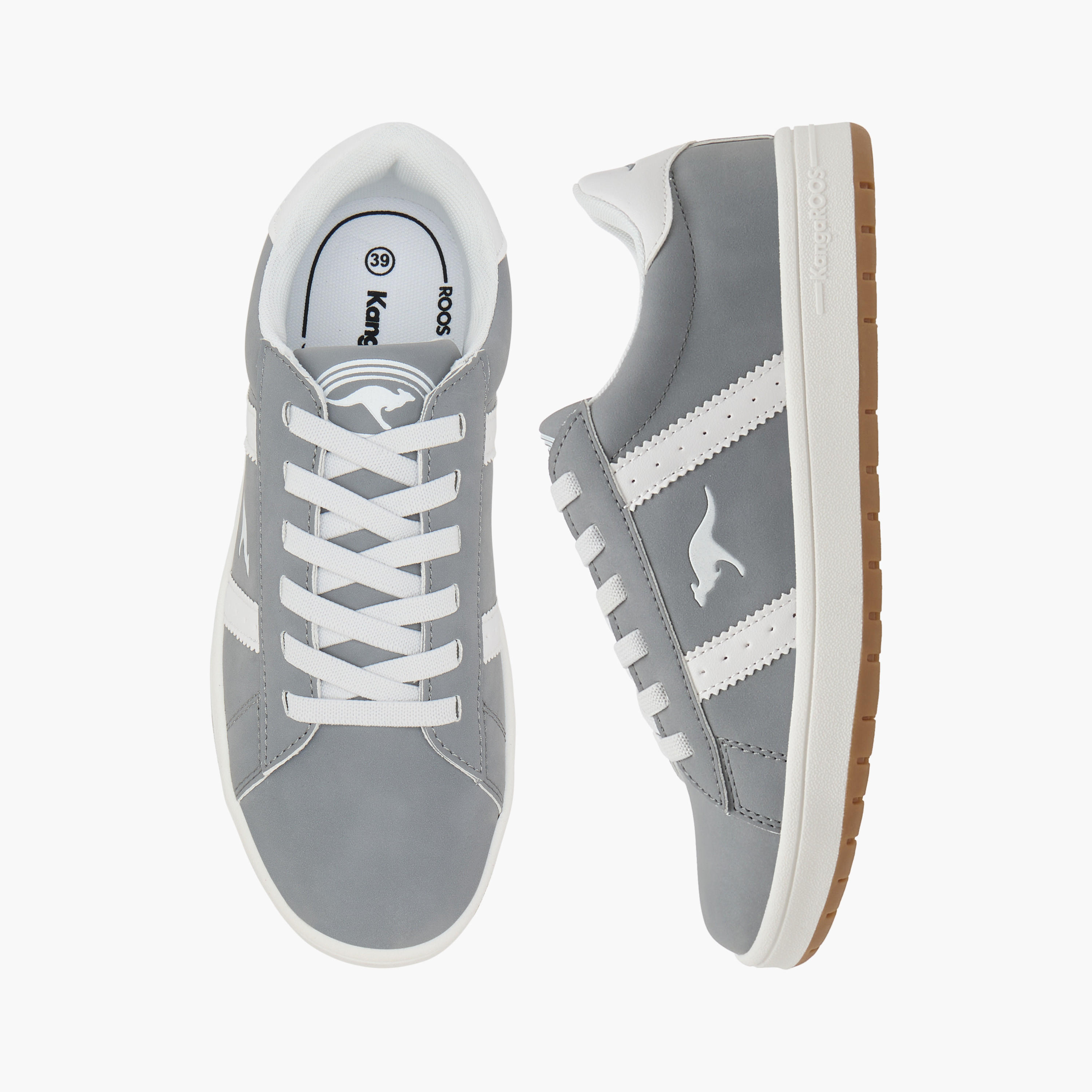 KangaROOS Women's Logo Detail Sneakers with Lace-Up Closure-women-shoes-sneakers-image-1