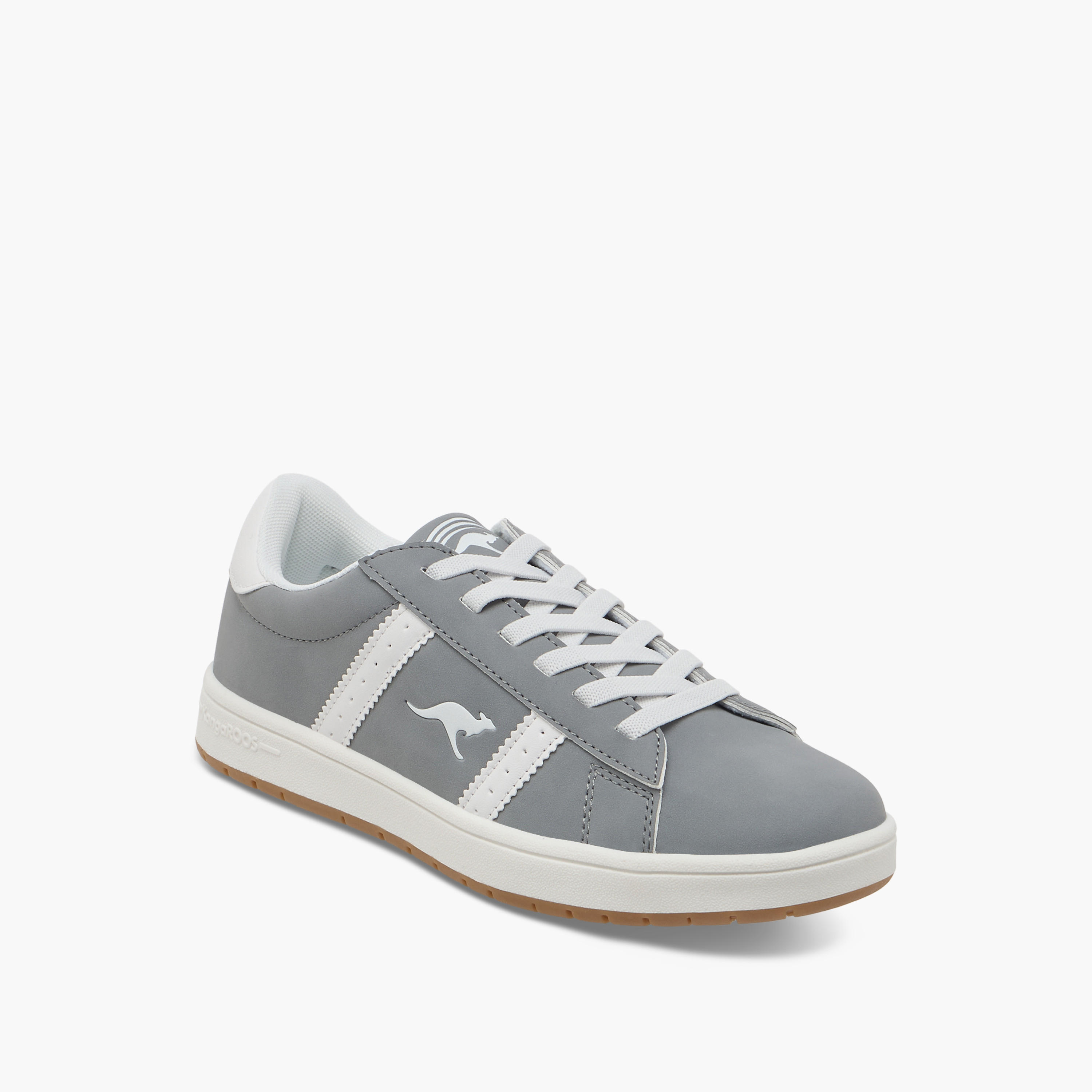 KangaROOS Women's Logo Detail Sneakers with Lace-Up Closure-women-shoes-sneakers-image-2