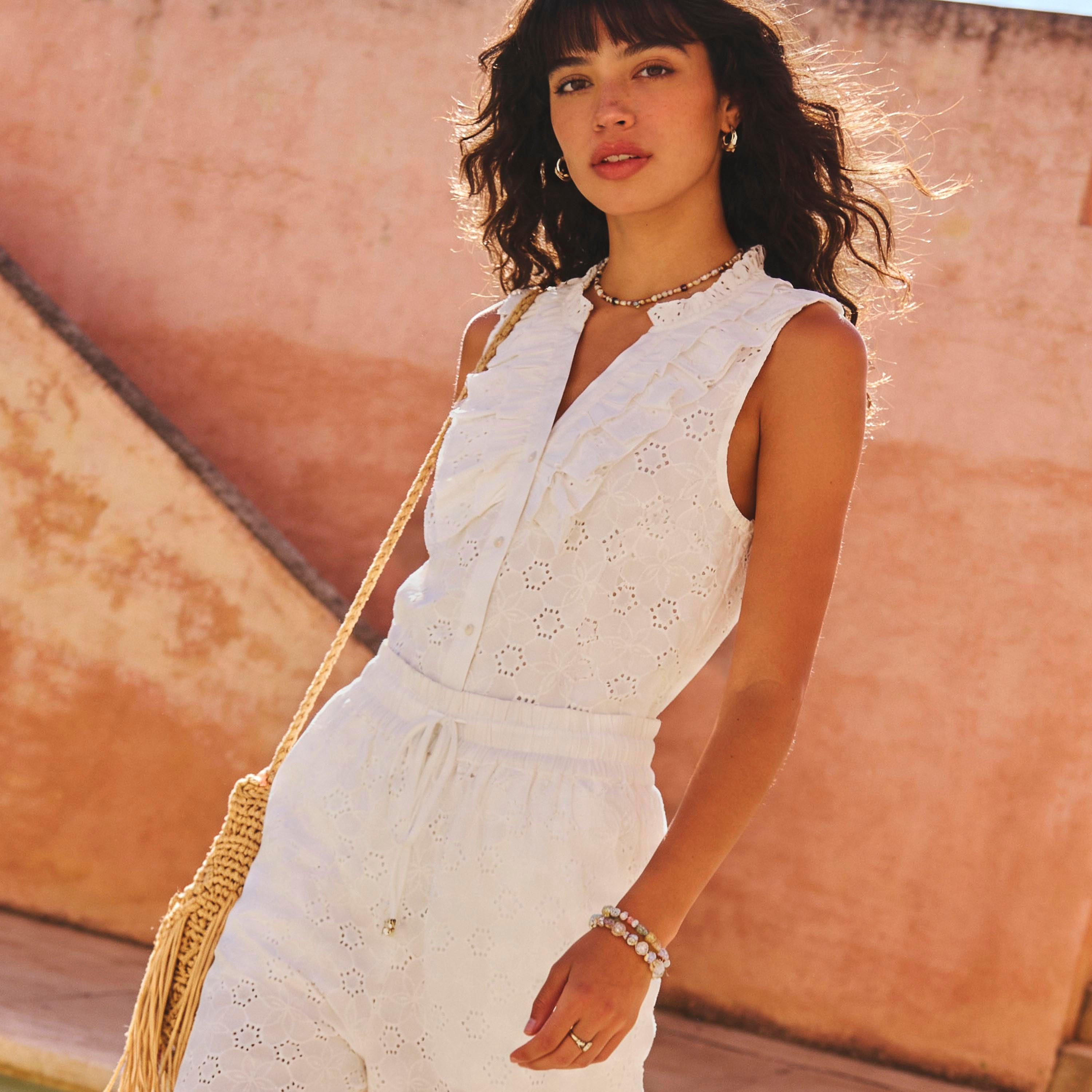 قميص شيفلي قطن بكشكش-women-clothing-shirtsandblouses-shirts-image-1