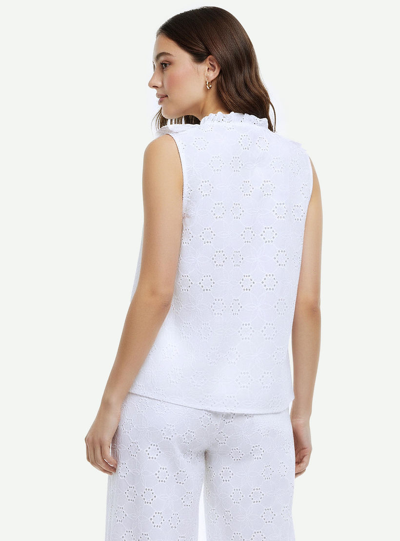 قميص شيفلي قطن بكشكش-women-clothing-shirtsandblouses-shirts-image-4
