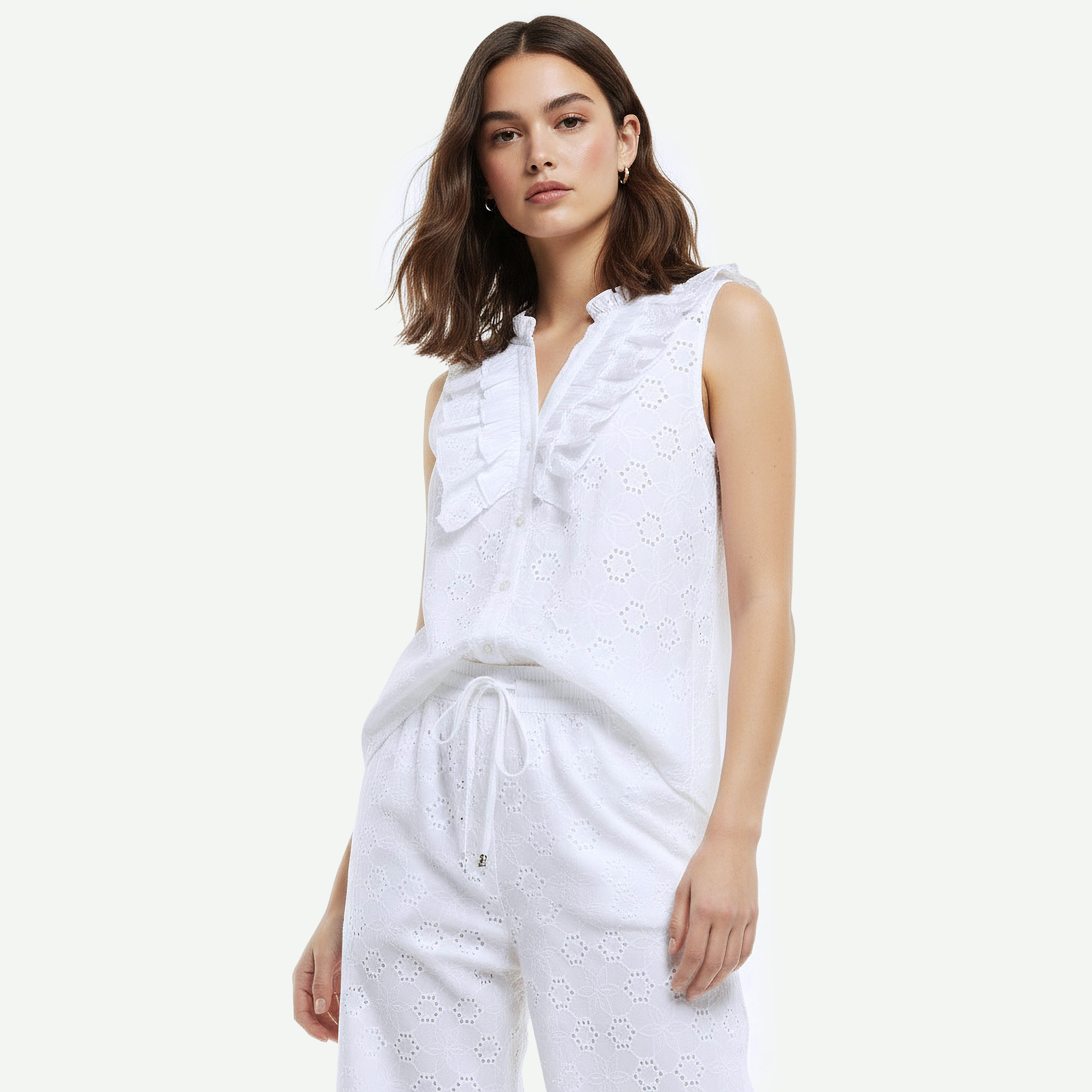 Cotton Schiffli Shirt with Ruffles-women-clothing-shirtsandblouses-shirts-image-5