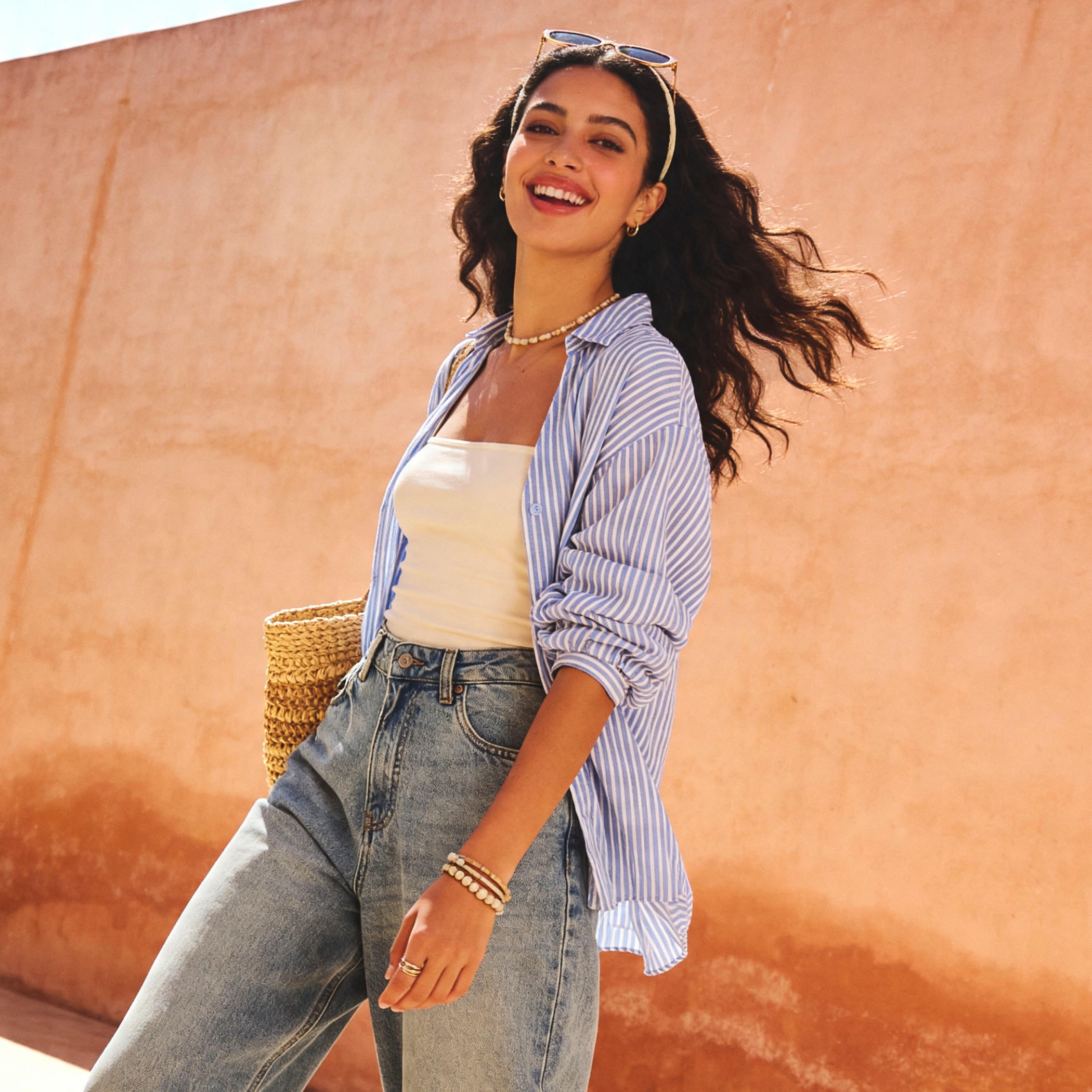 قميص قطن مخطط بأكمام منسدلة-women-clothing-shirtsandblouses-shirts-image-5