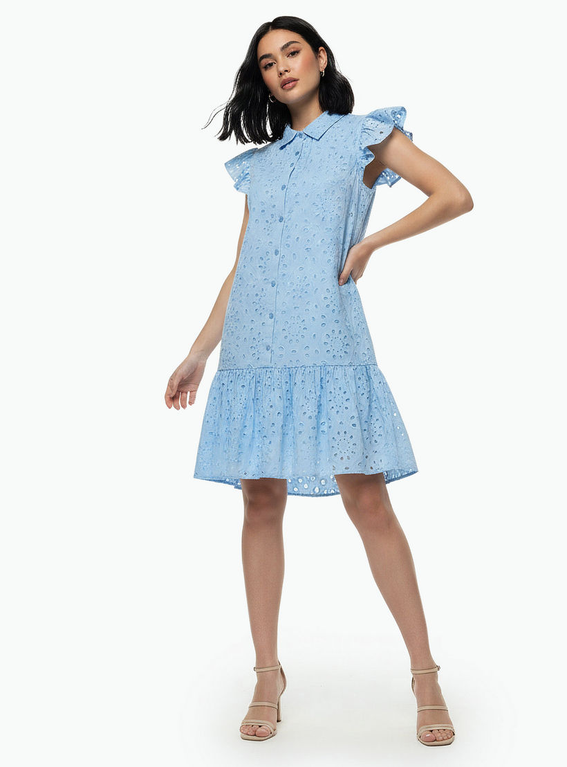 فستان إيه لاين قطن بطول الركبة وتطريز شيفلي-women-clothing-dresses-image-3