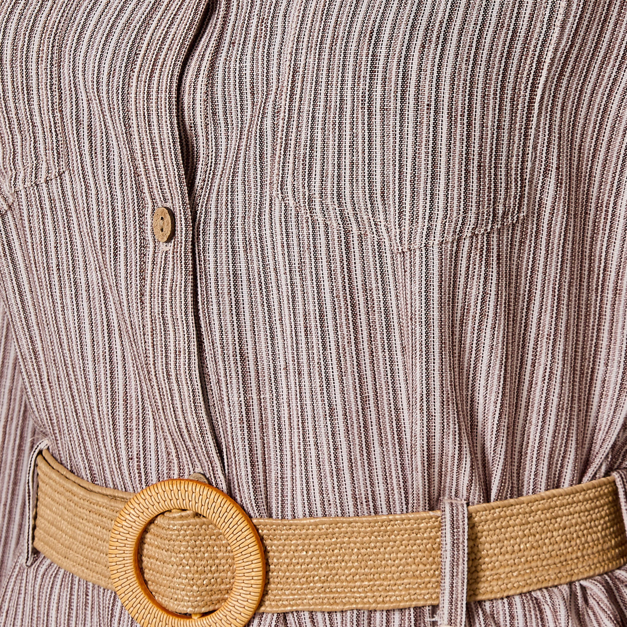 Striped Women Shirt Dress Belted-women-clothing-dresses-image-2