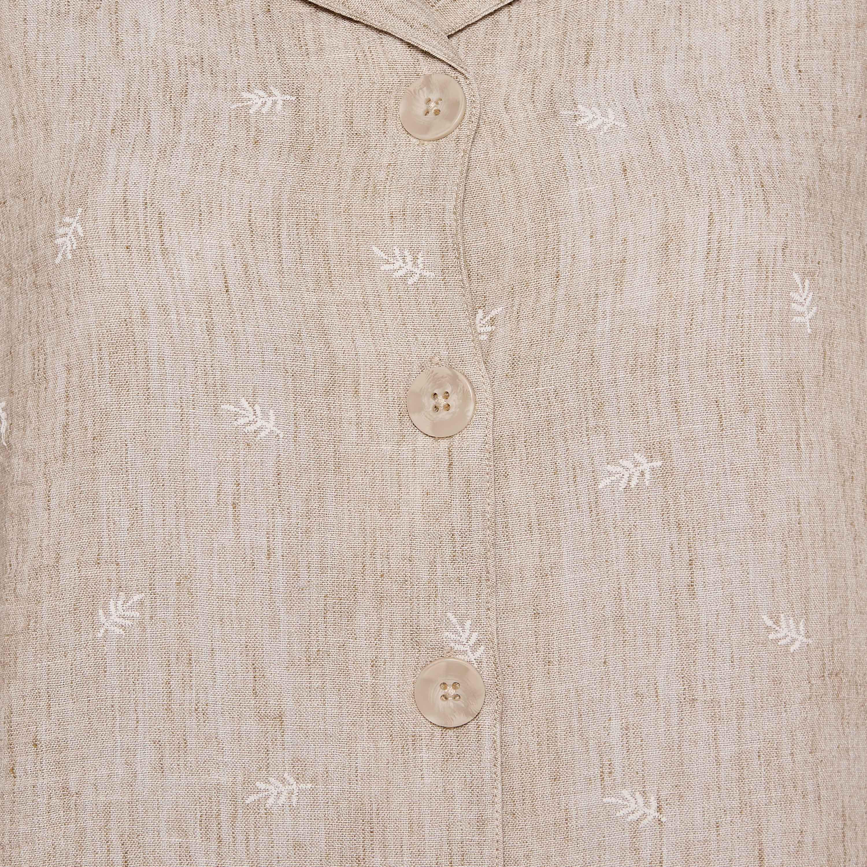 Leaf Embroidered Shirt with Short Sleeves-women-clothing-shirtsandblouses-shirts-image-2