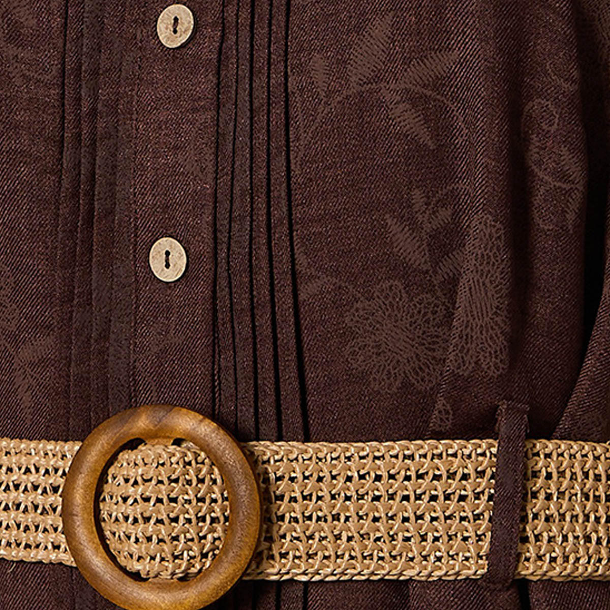 Embroidered Women Shirt Dress with Belt-women-clothing-dresses-image-2