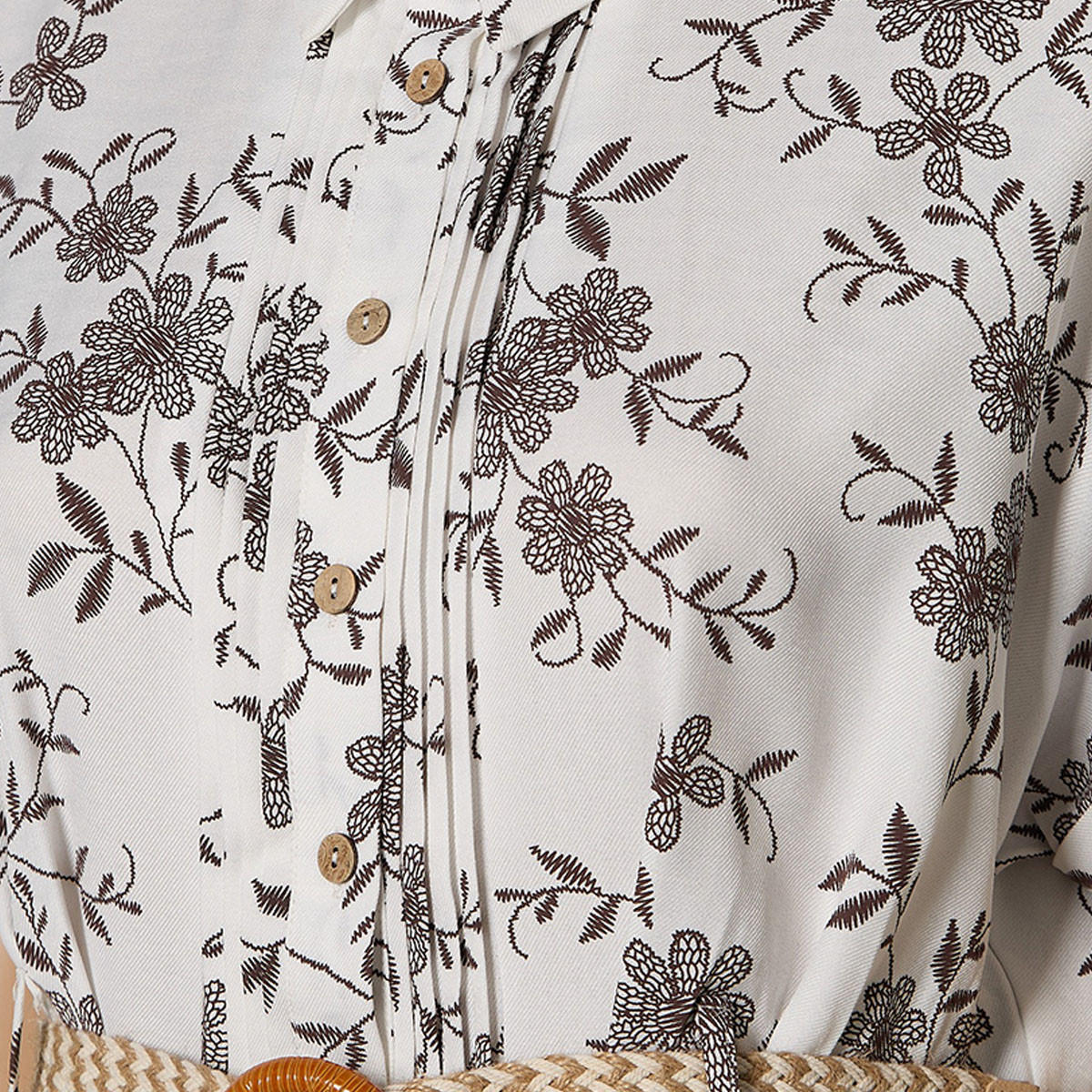 فستان قميص مطرّز بحزام للنساء-women-clothing-dresses-image-2
