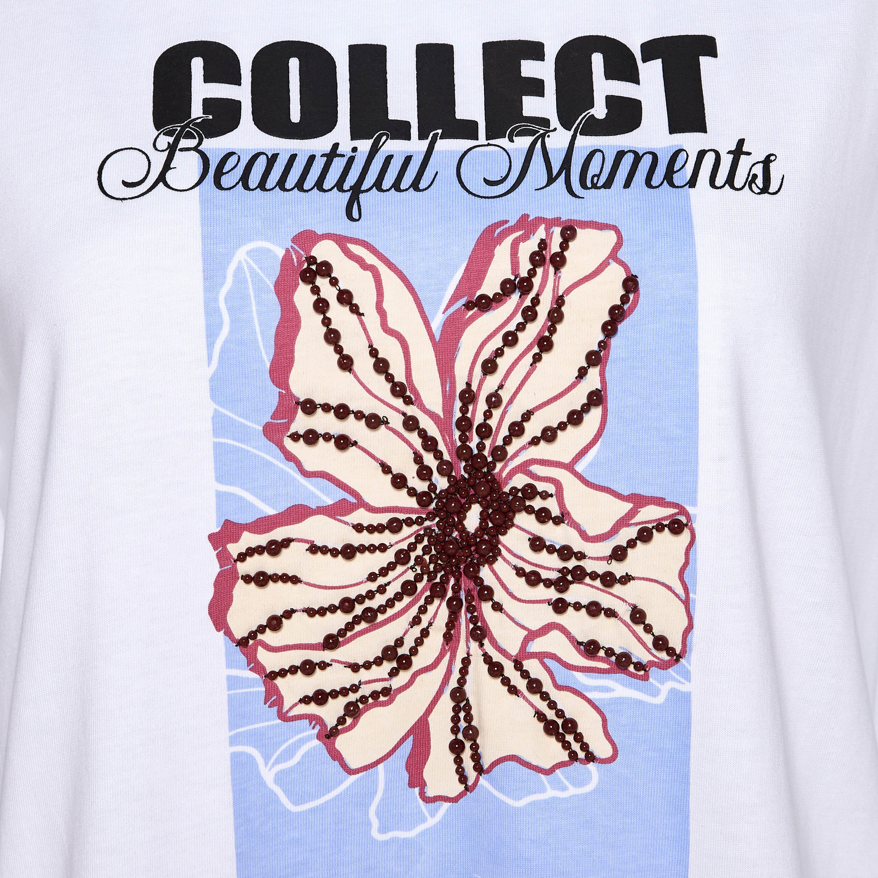 Cotton T-shirt with Floral Graphic Print-women-clothing-tshirts-image-2