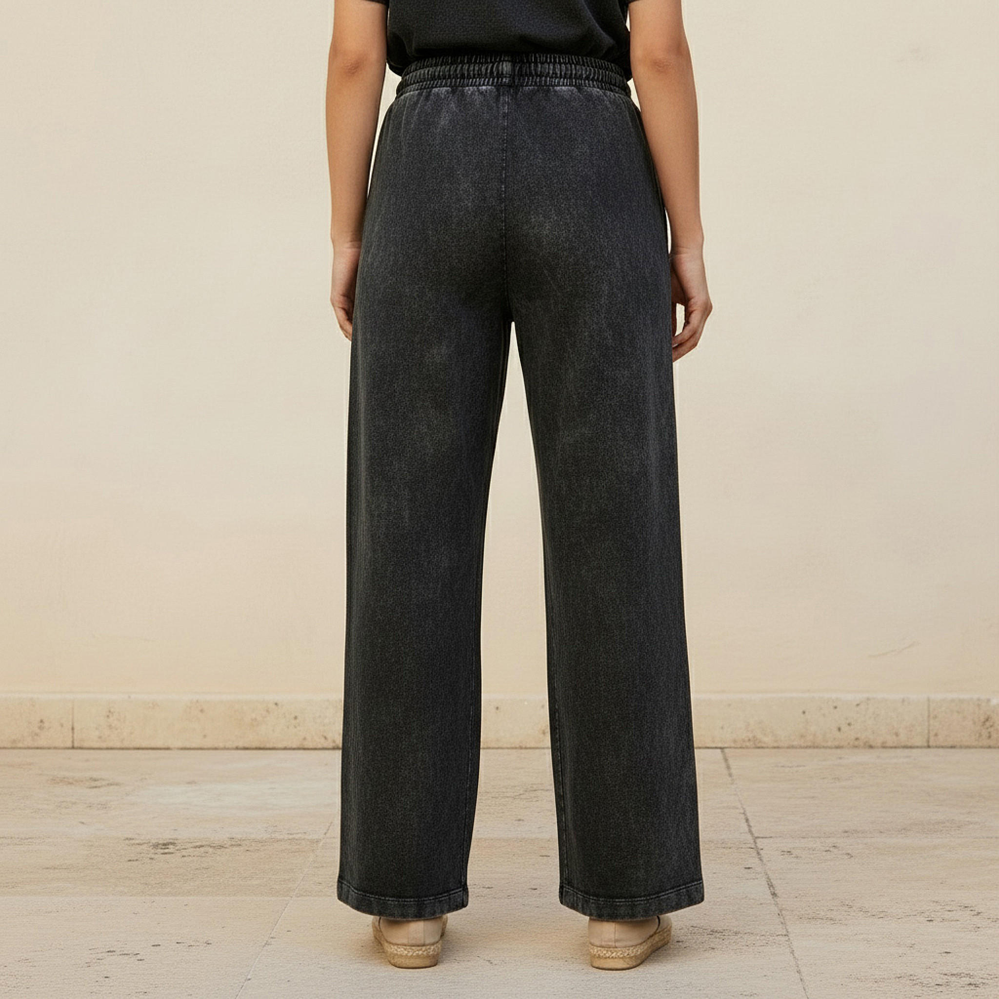 Starter Wide Leg Cotton Joggers with Pockets-women-clothing-bottoms-joggers-image-4