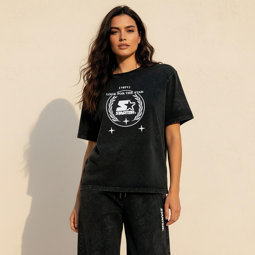 Starter Cotton T-shirt with Logo Print-women-clothing-tshirts-image-1