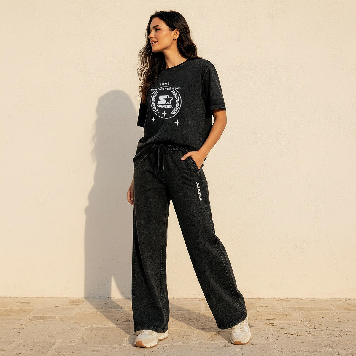 Starter Cotton T-shirt with Logo Print-women-clothing-tshirts-image-3