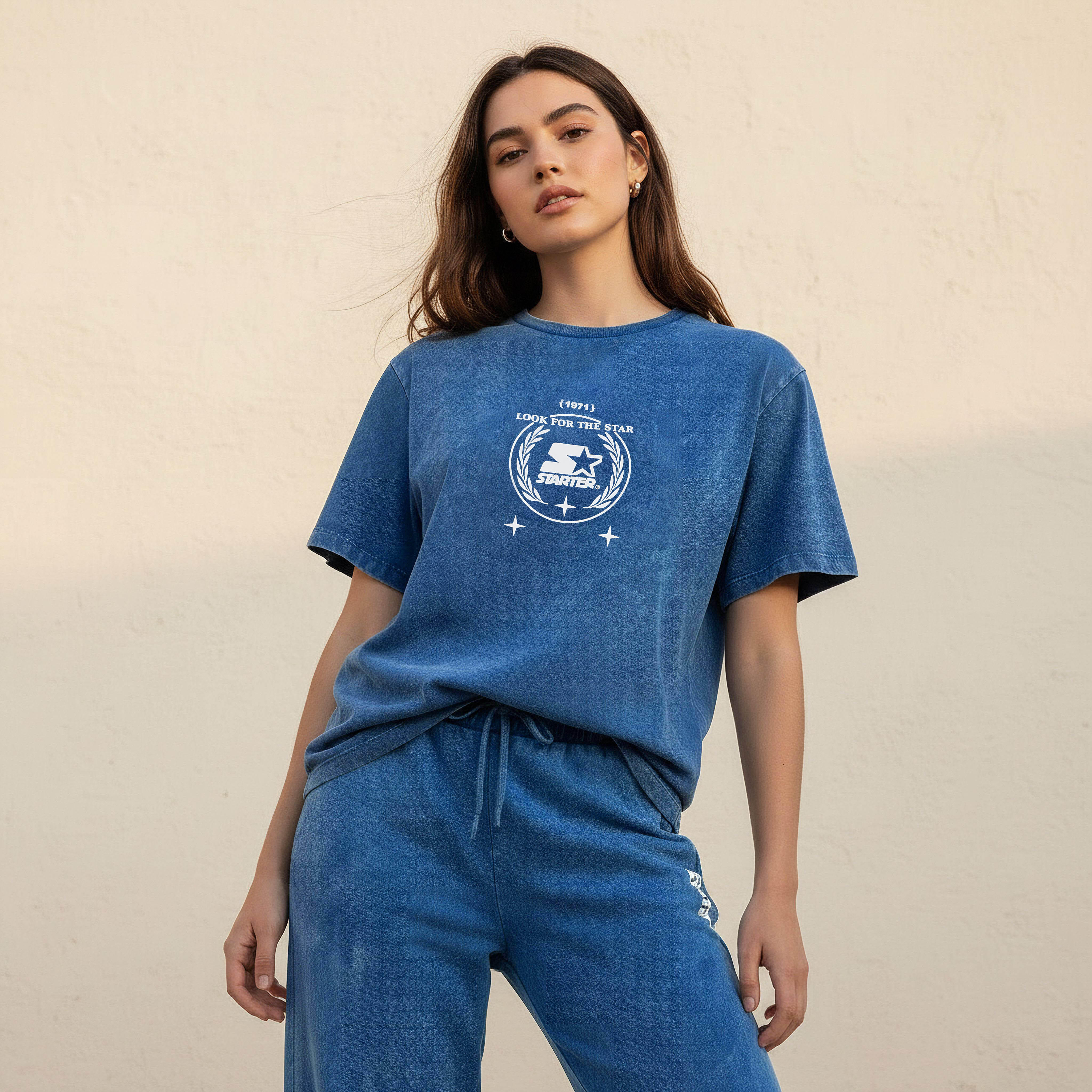 Starter Cotton T-shirt with Logo Print-women-clothing-tshirts-image-1