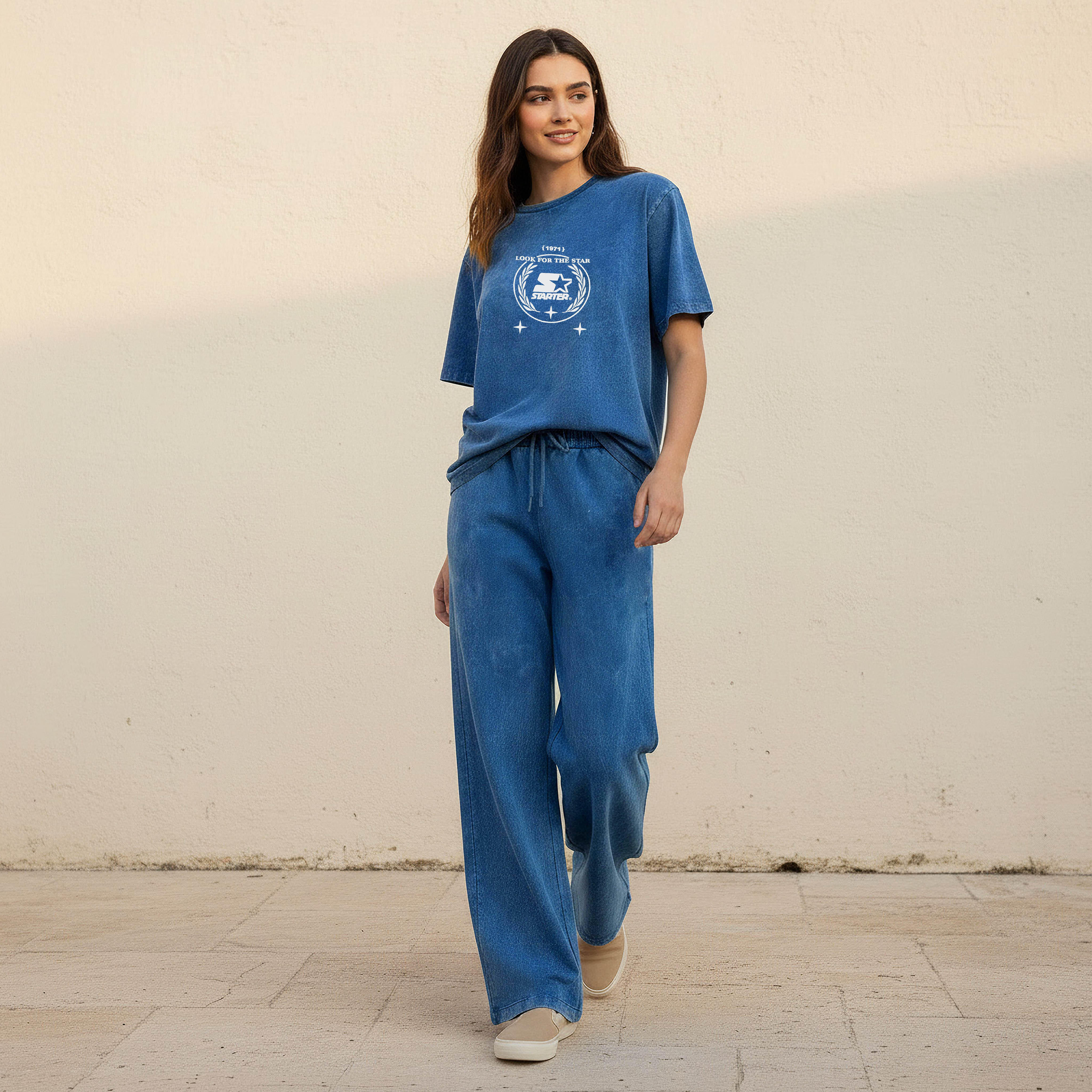 Starter Cotton T-shirt with Logo Print-women-clothing-tshirts-image-3