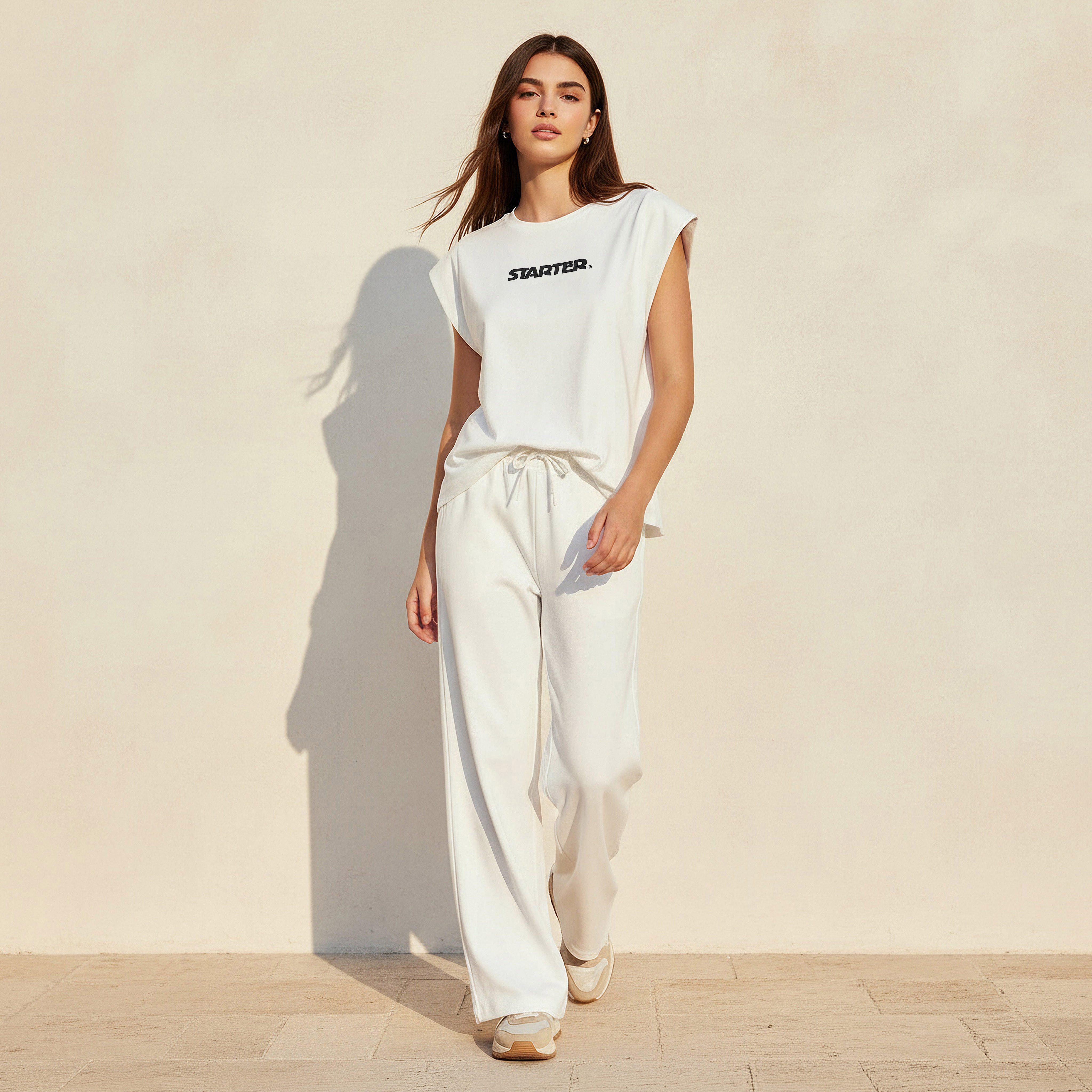 Starter Cotton T-shirt with Logo Print-women-clothing-tshirts-image-3