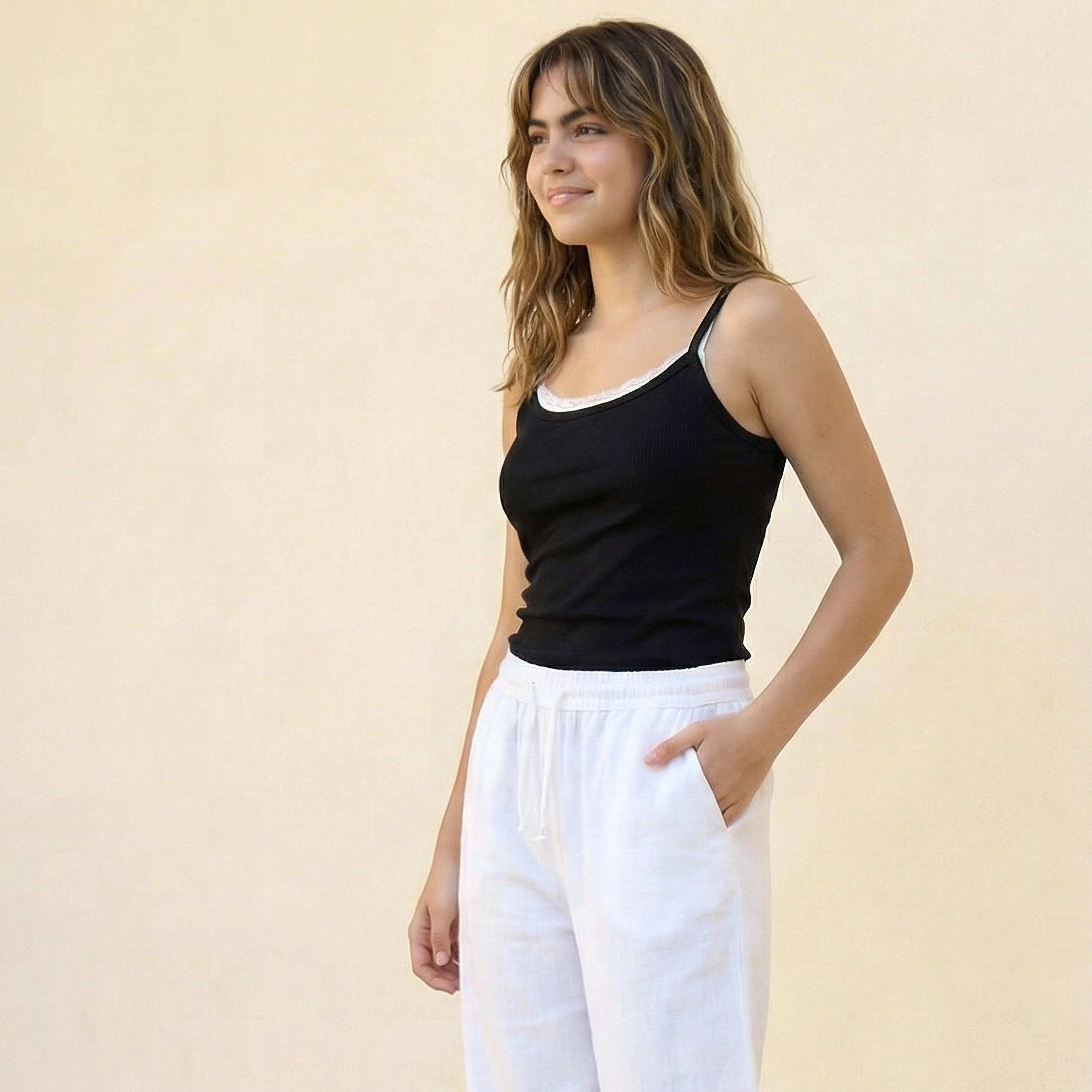 بلوزة تانك بملمس مضلع بارز-women-clothing-tshirts-image-6