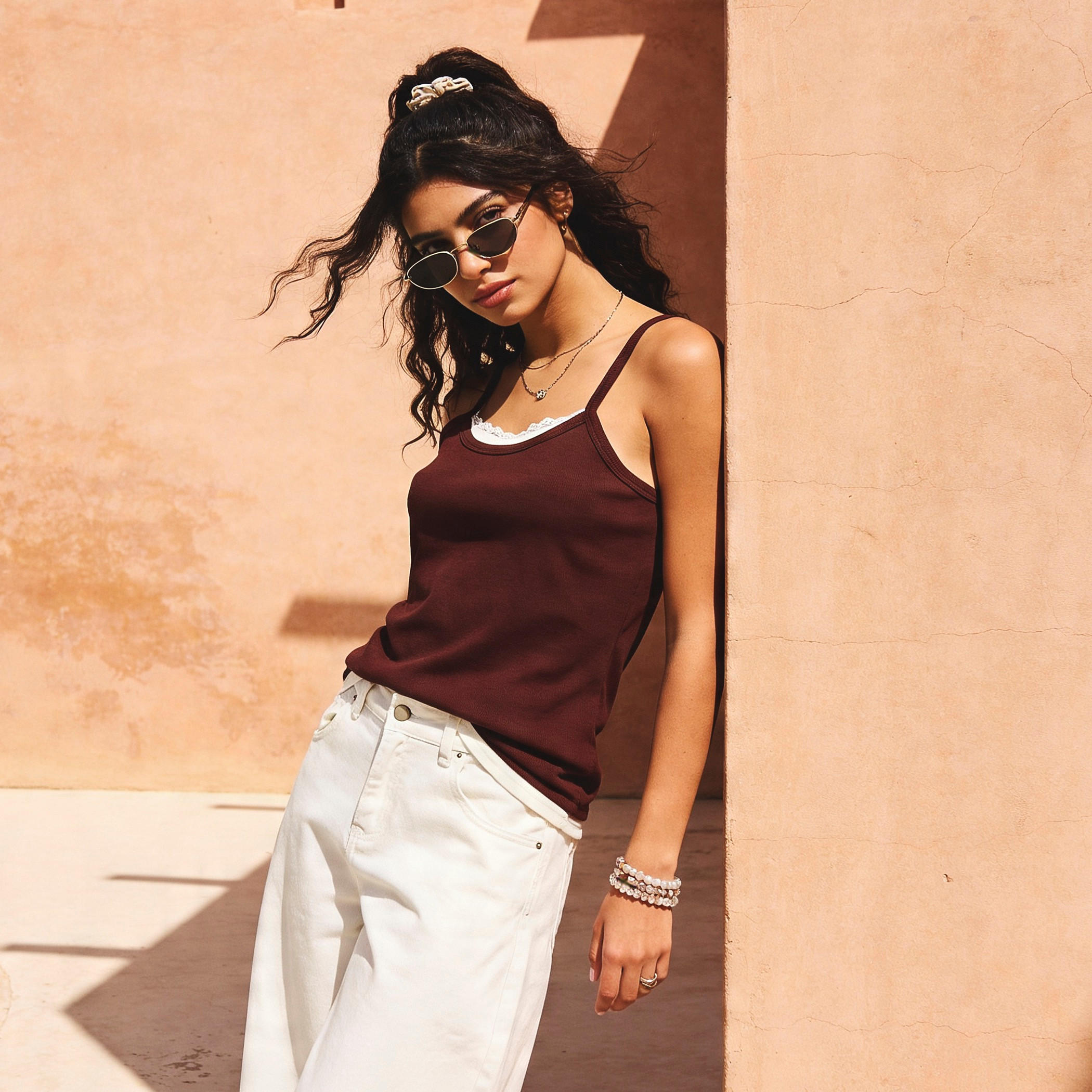 Tank Top with Ribbed Texture-women-clothing-tshirts-image-1