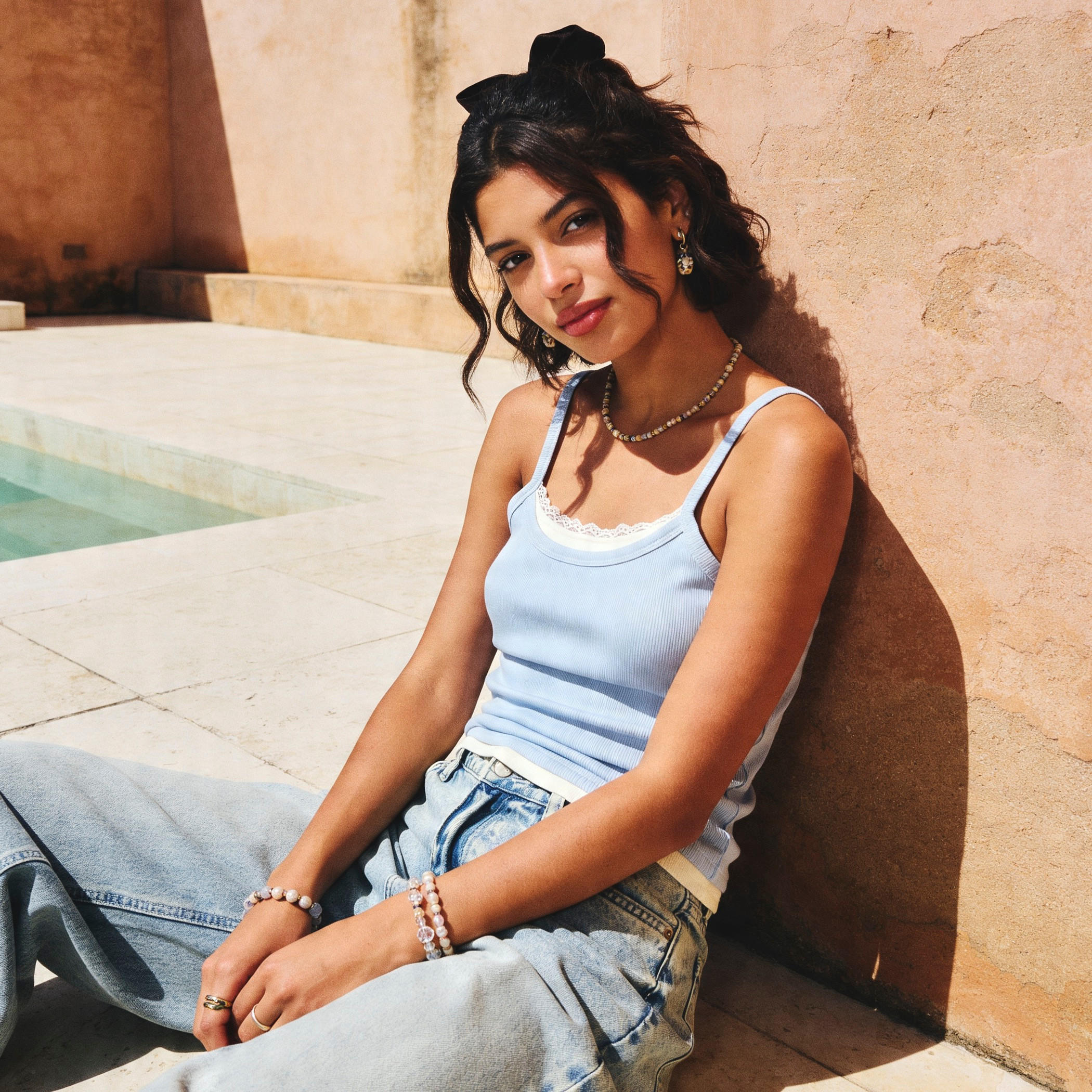 Tank Top with Ribbed Texture-women-clothing-tshirts-image-1
