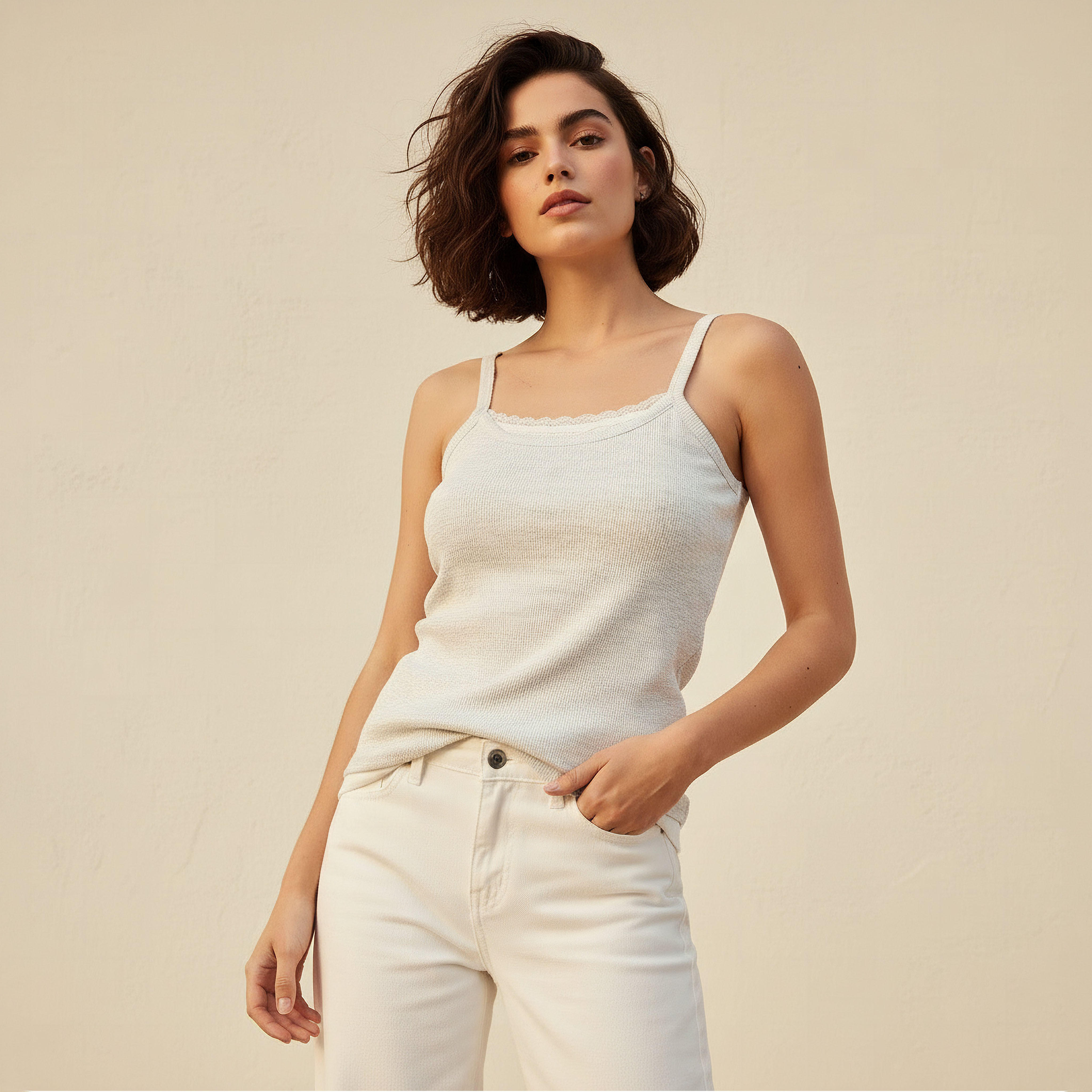 Tank Top with Ribbed Texture-women-clothing-tshirts-image-2