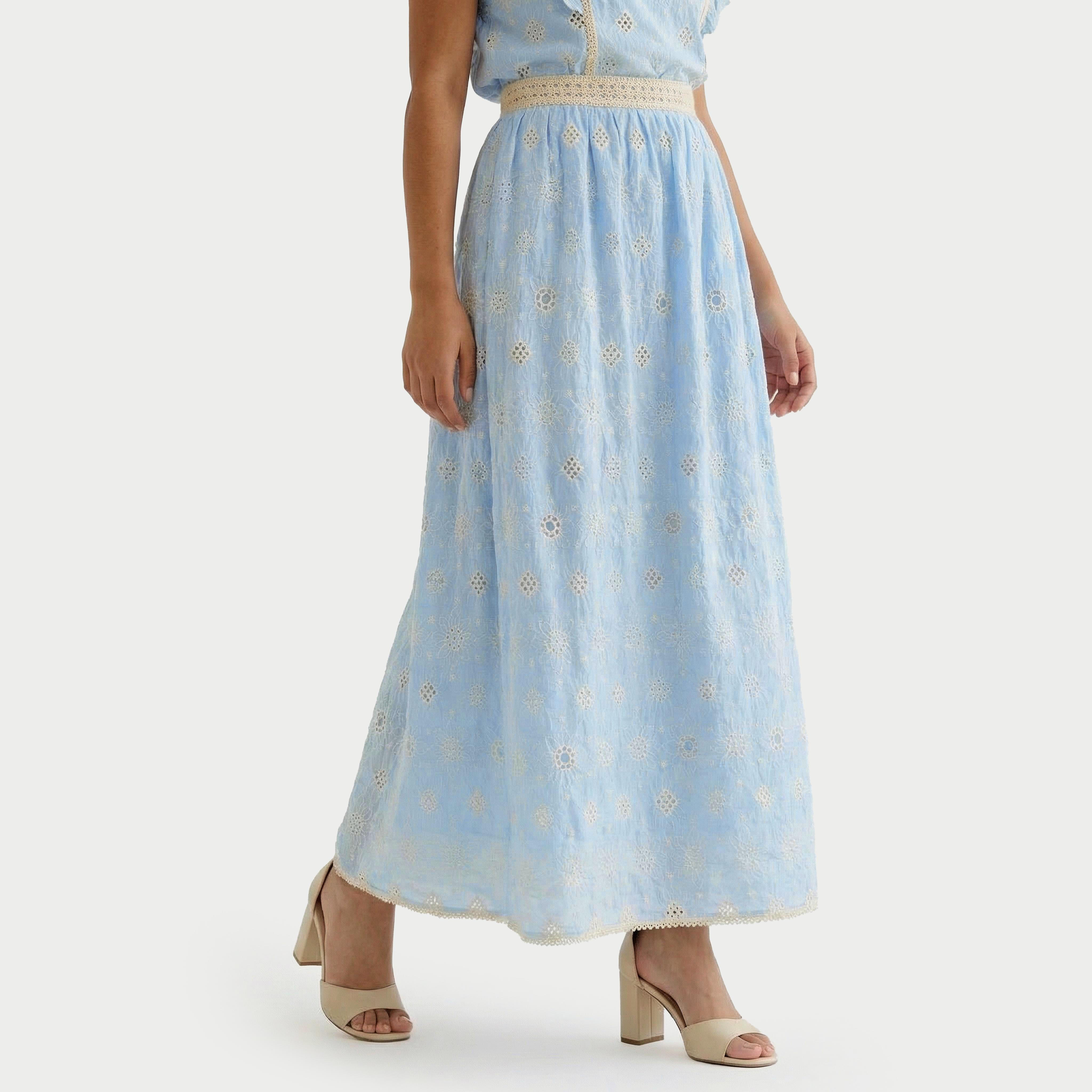 تنورة ماكسي إيه لاين مطرزة-women-clothing-bottoms-skirts-image-1