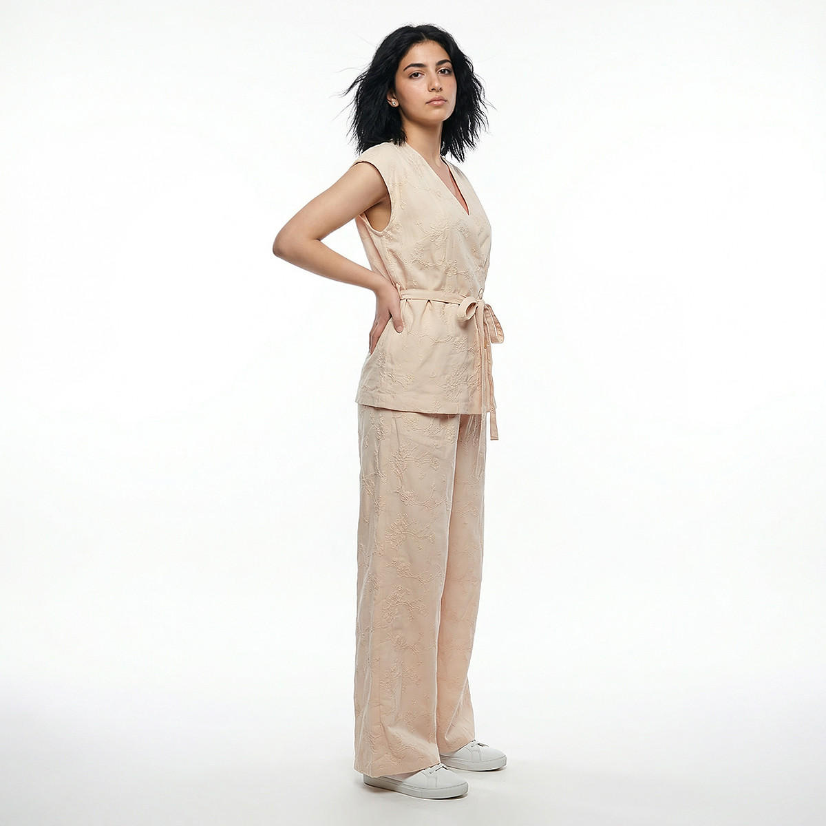 Wrap Top with Embroidery Design-women-clothing-shirtsandblouses-blouses-image-5