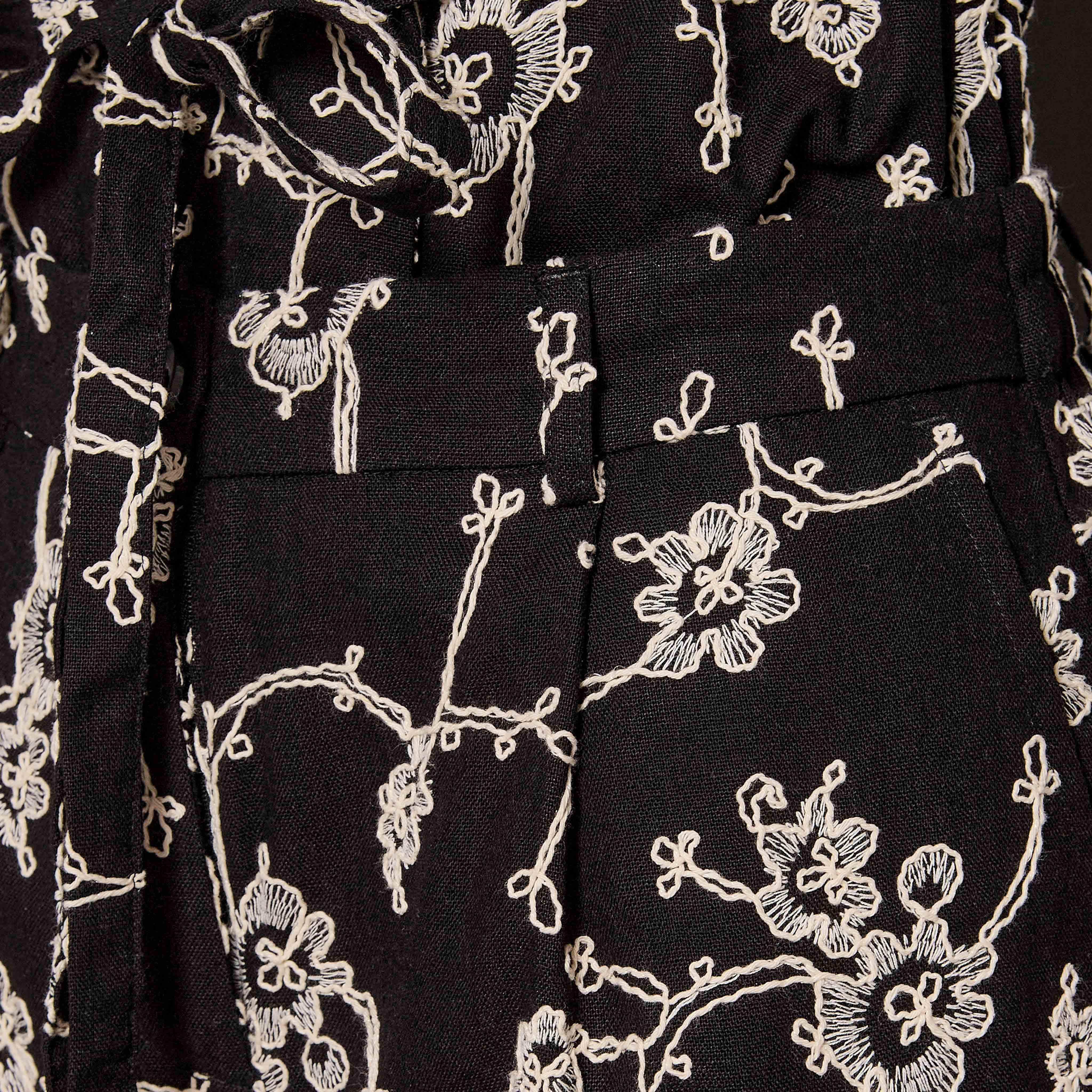 Mid-Rise Embroidered Wide Leg Pants-women-clothing-coordsets-image-2